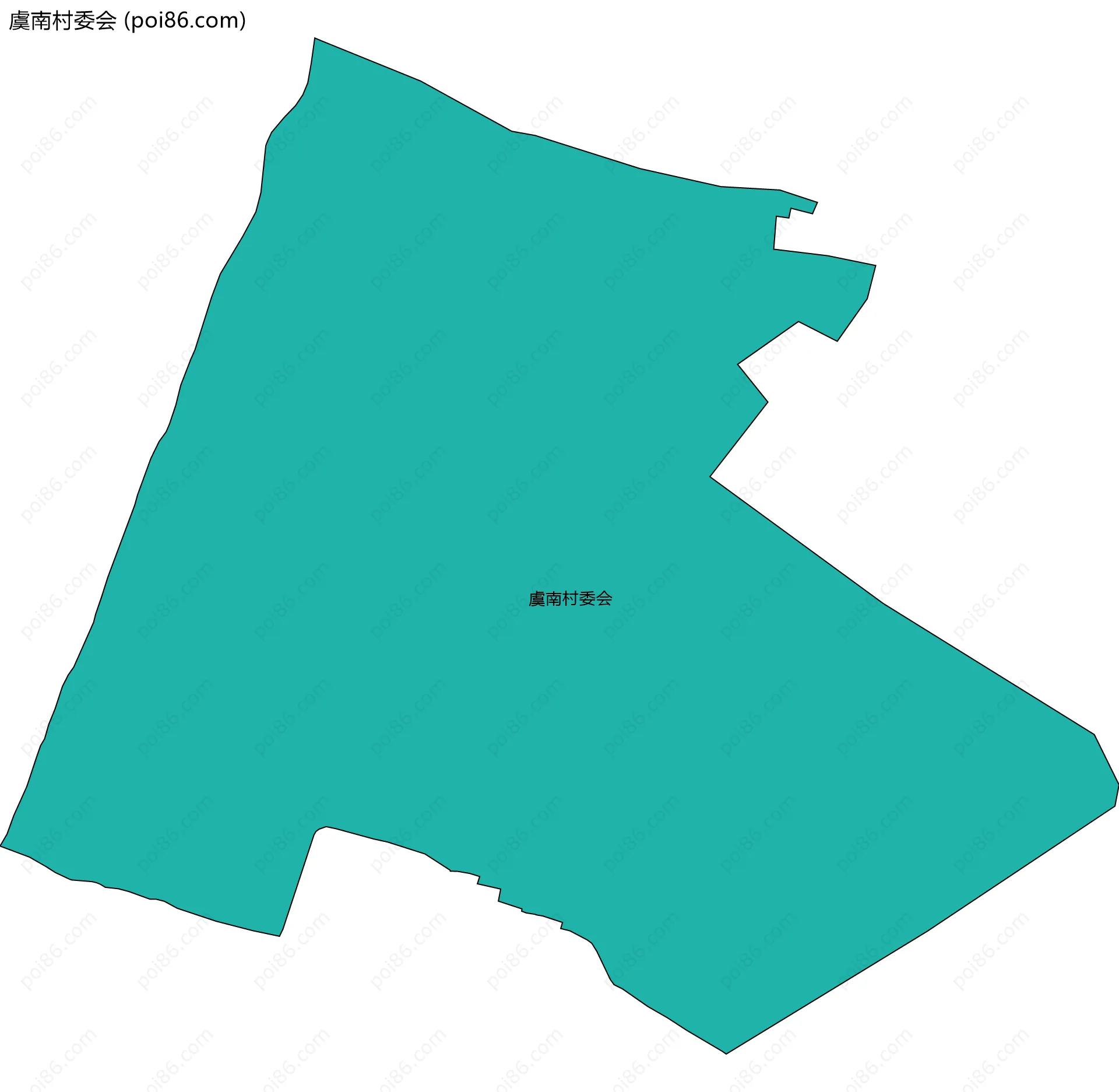 虞南村委会边界地图