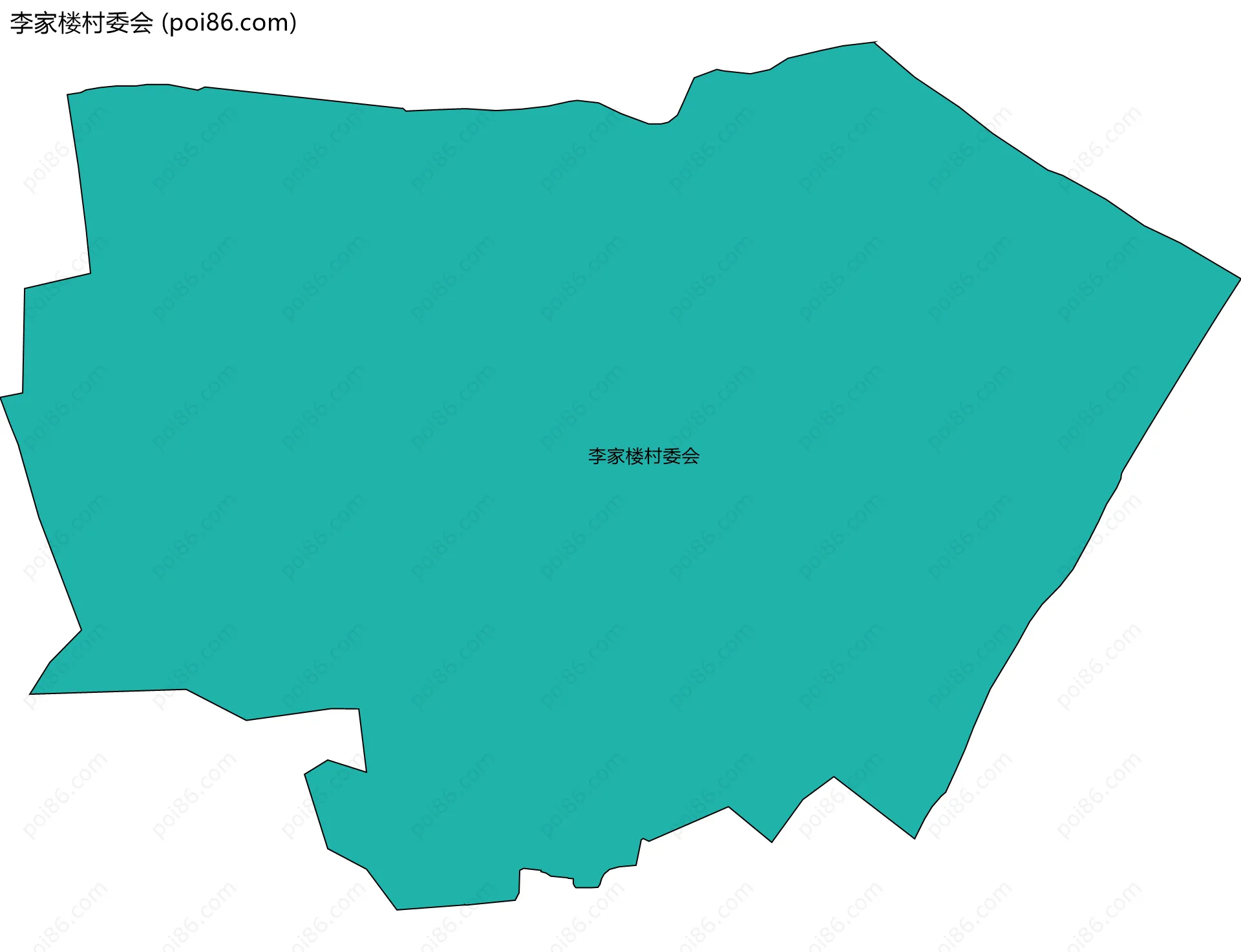 李家楼村委会边界地图