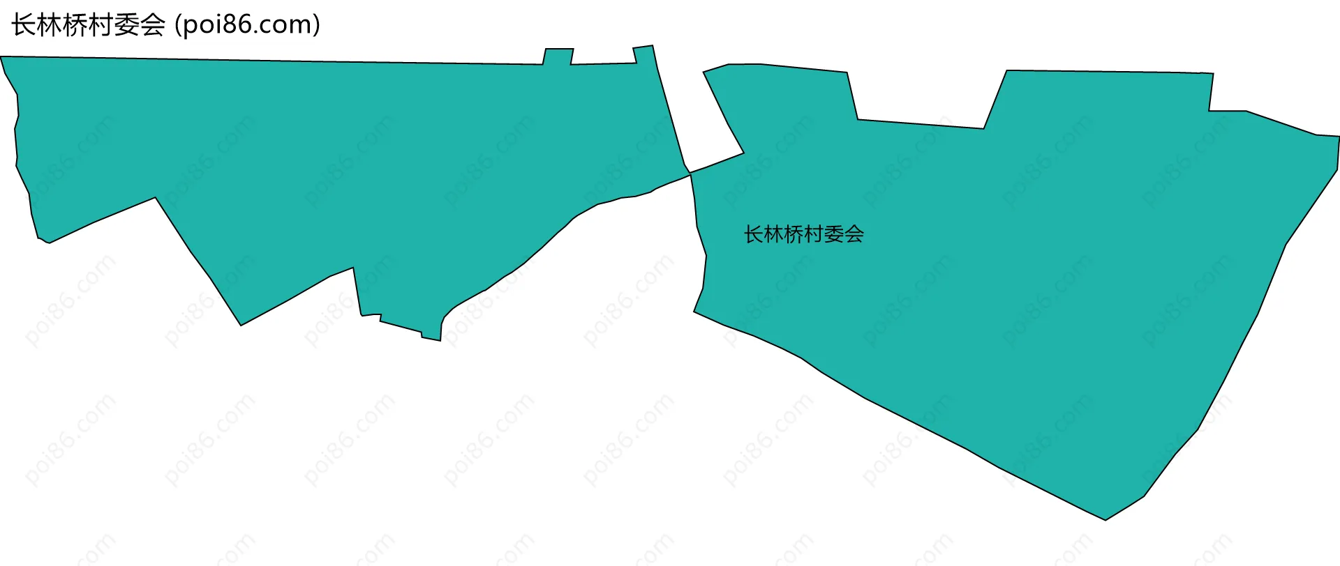 长林桥村委会边界地图