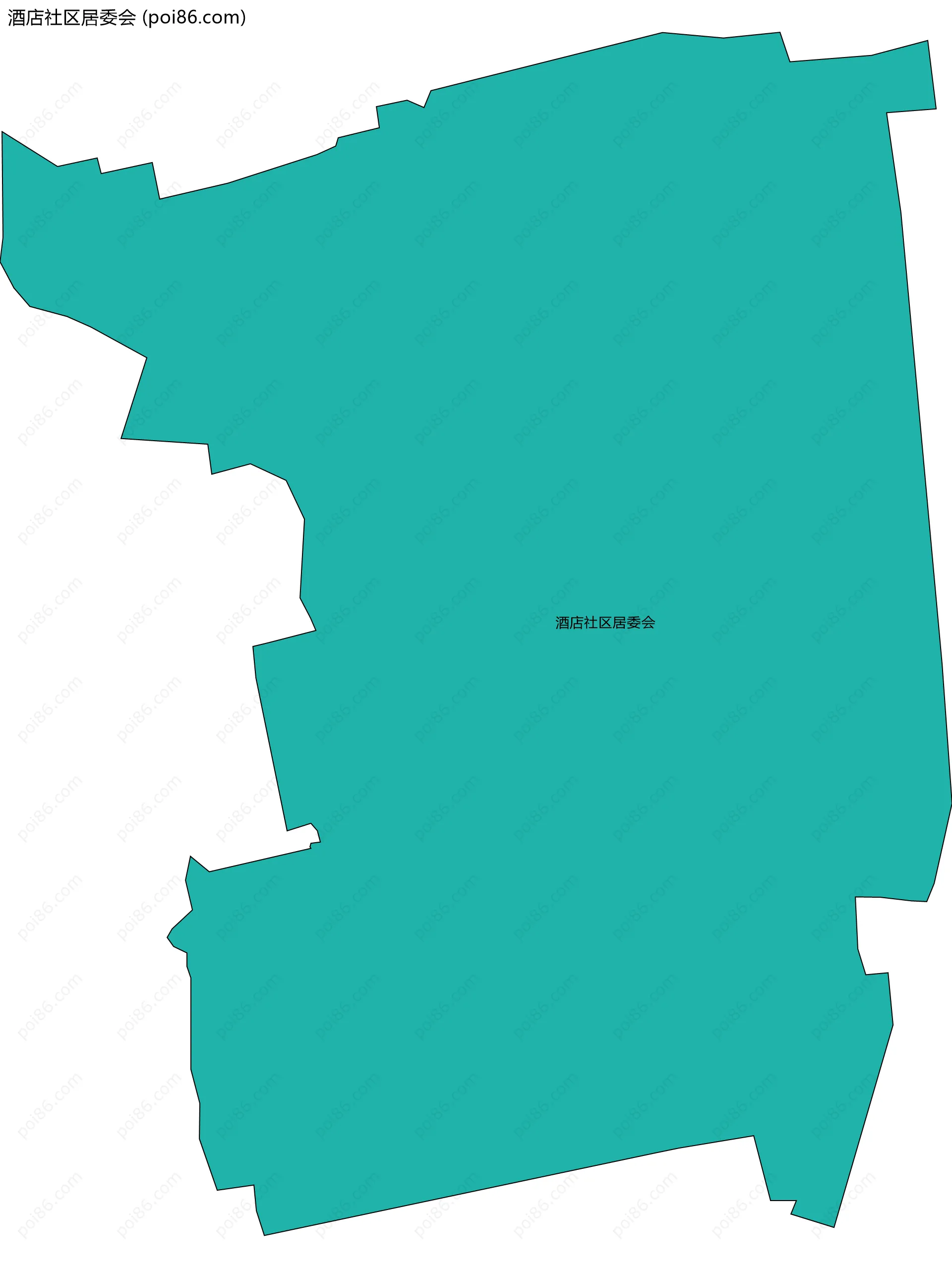 酒店社区居委会边界地图