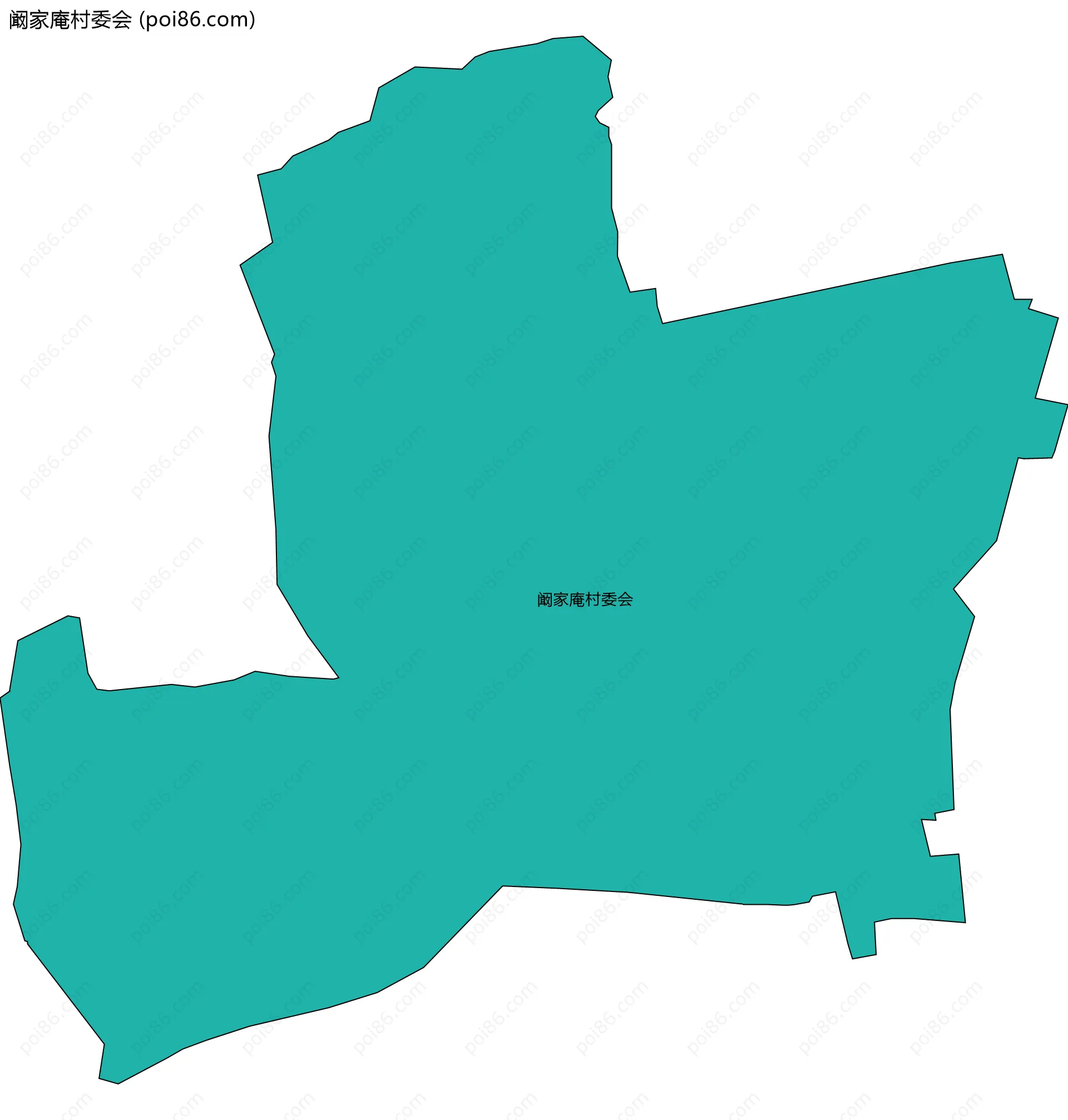 阚家庵村委会边界地图