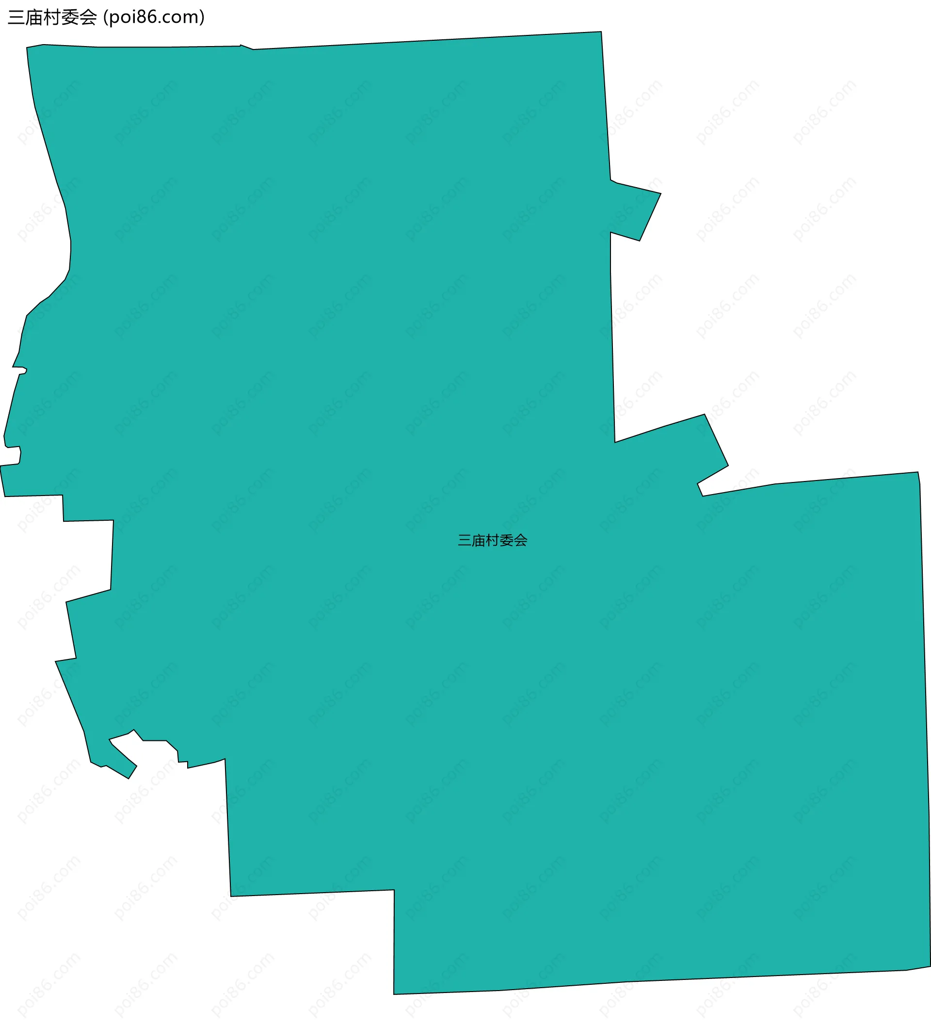 三庙村委会边界地图