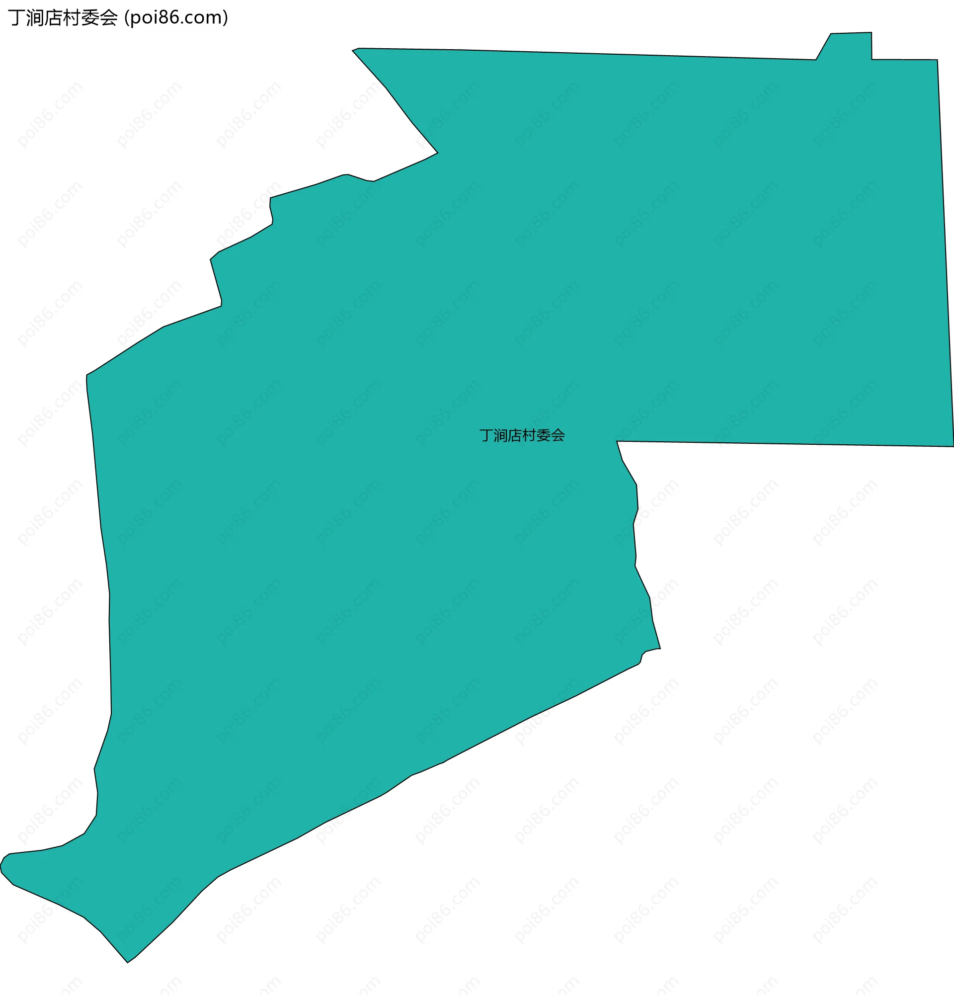丁涧店村委会边界地图