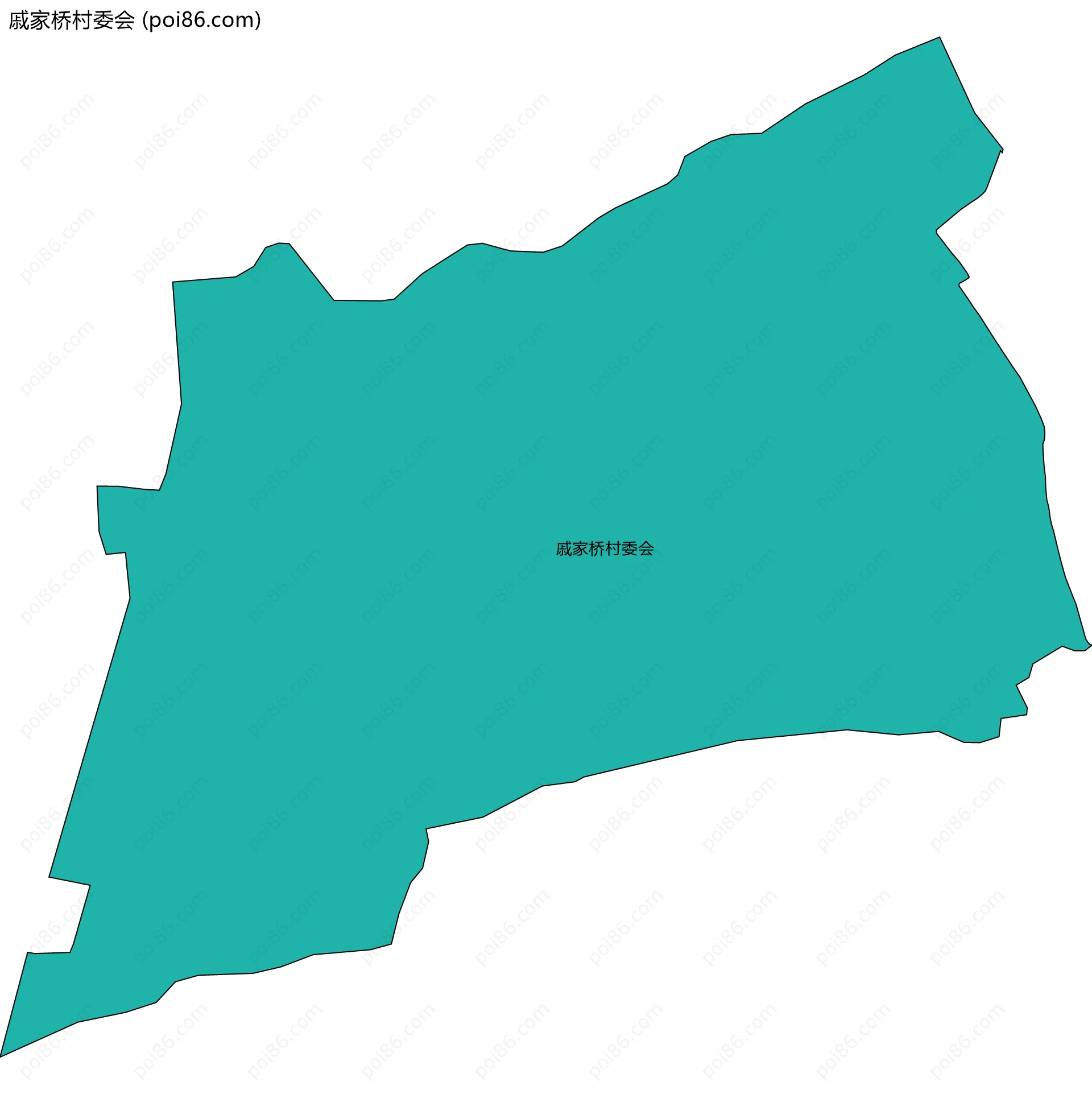 戚家桥村委会边界地图