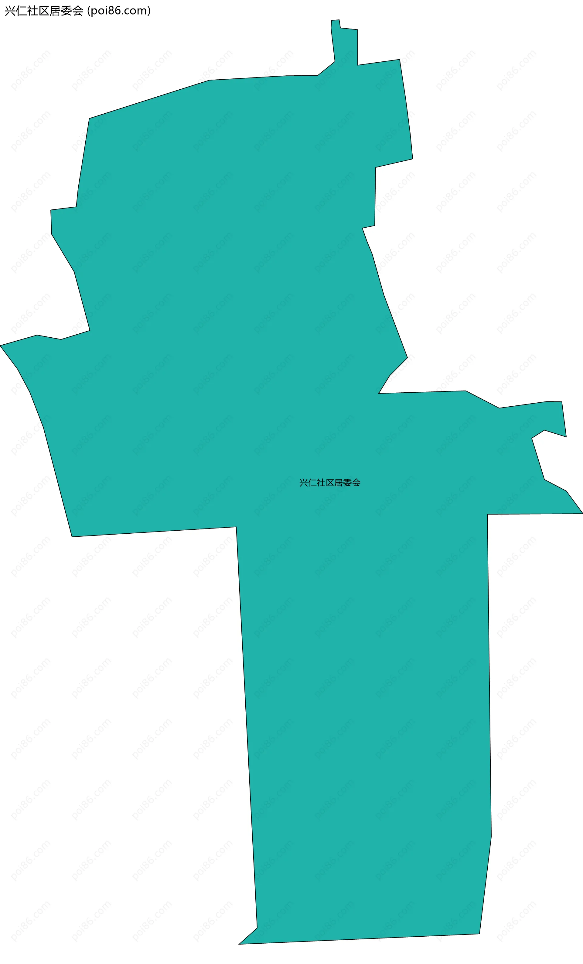 兴仁社区居委会边界地图