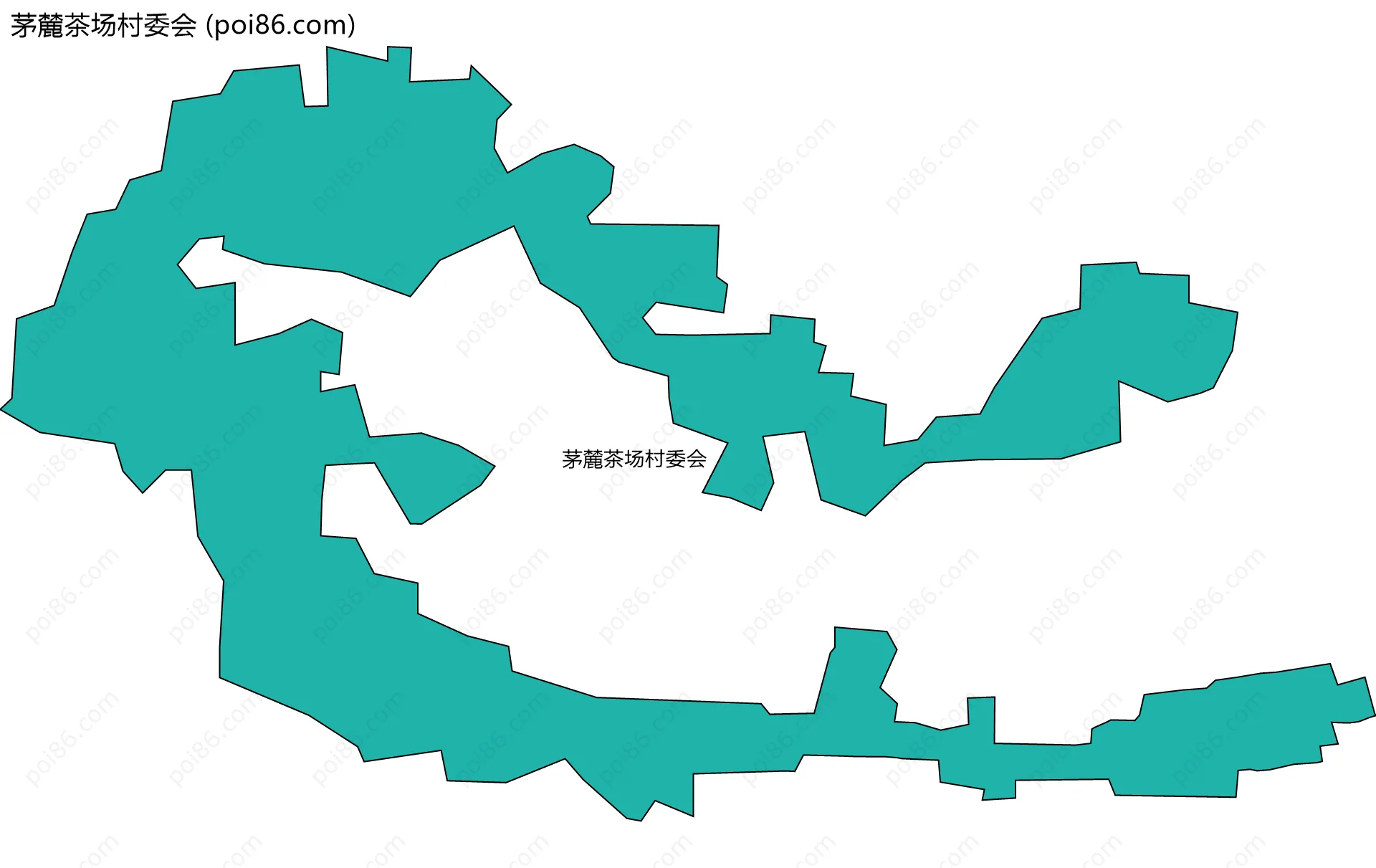 茅麓茶场村委会边界地图
