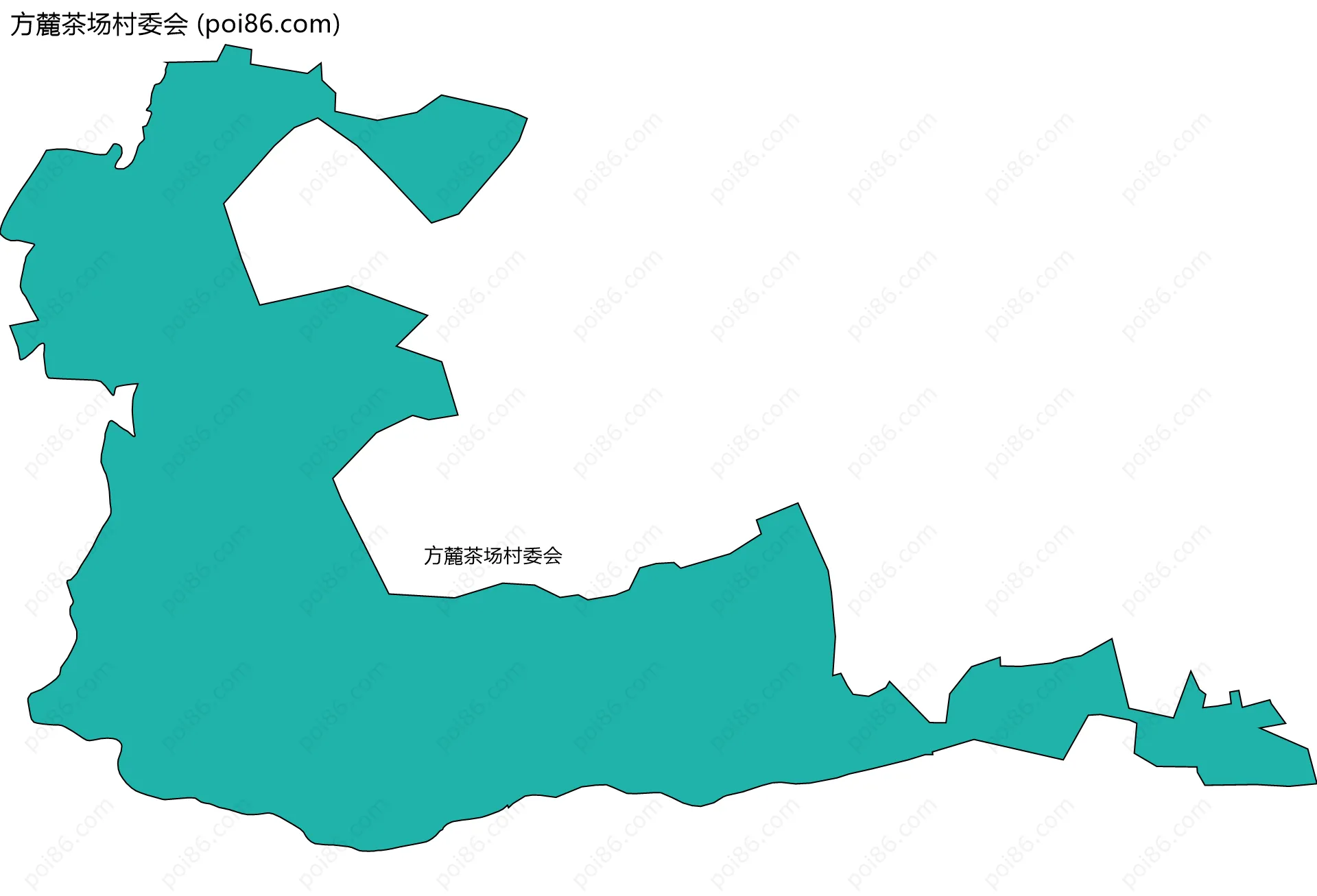 方麓茶场村委会边界地图