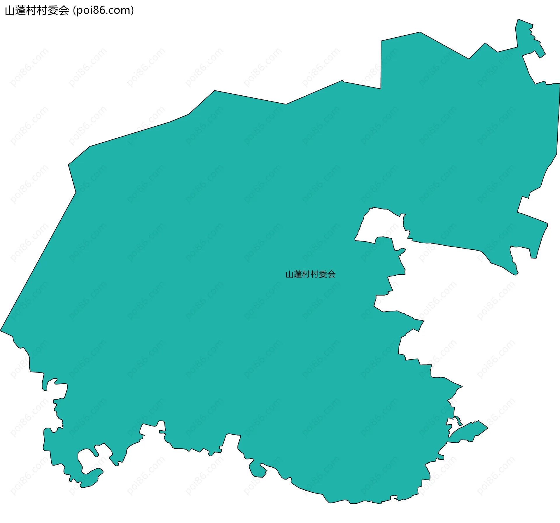 山蓬村村委会边界地图