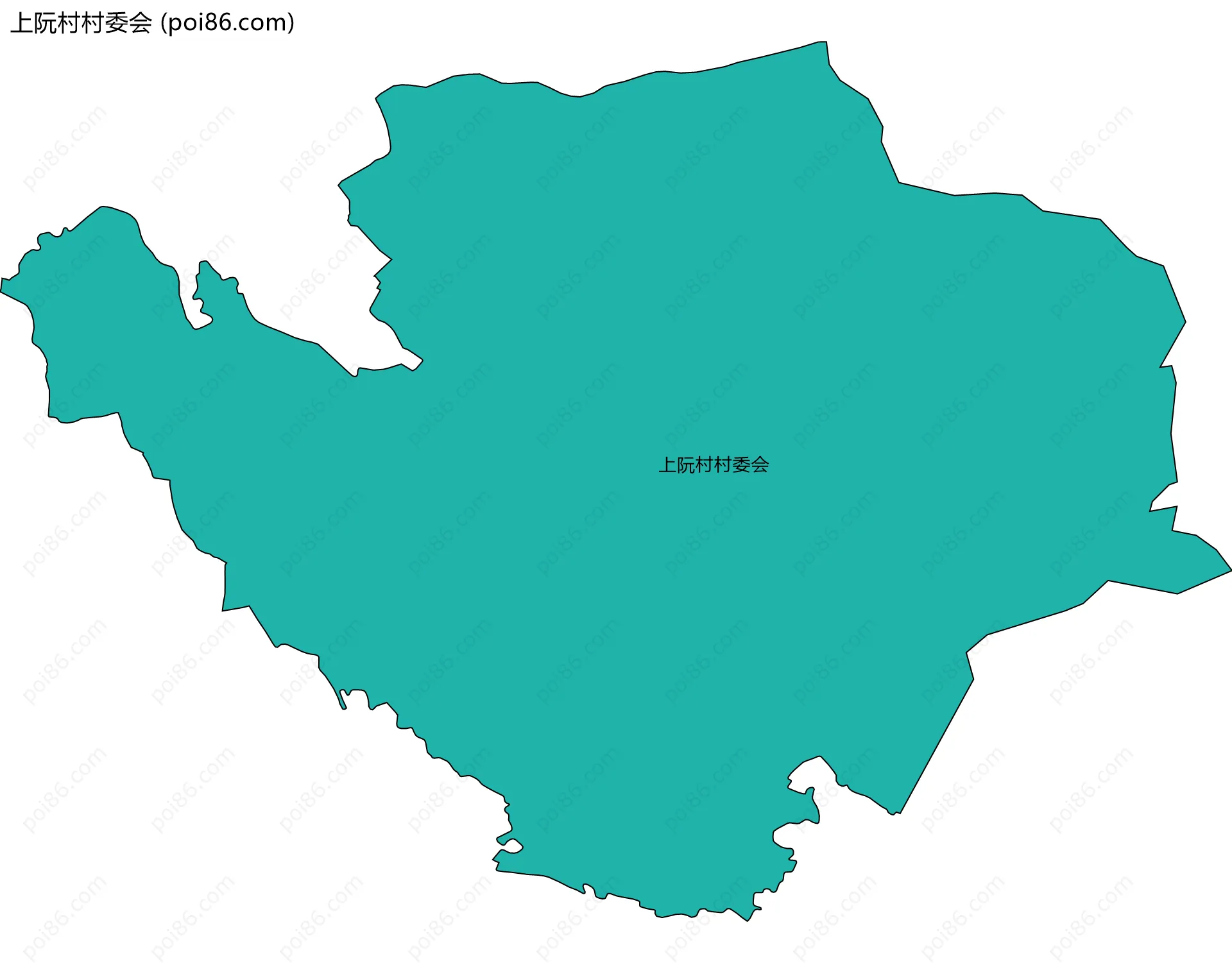 上阮村村委会边界地图