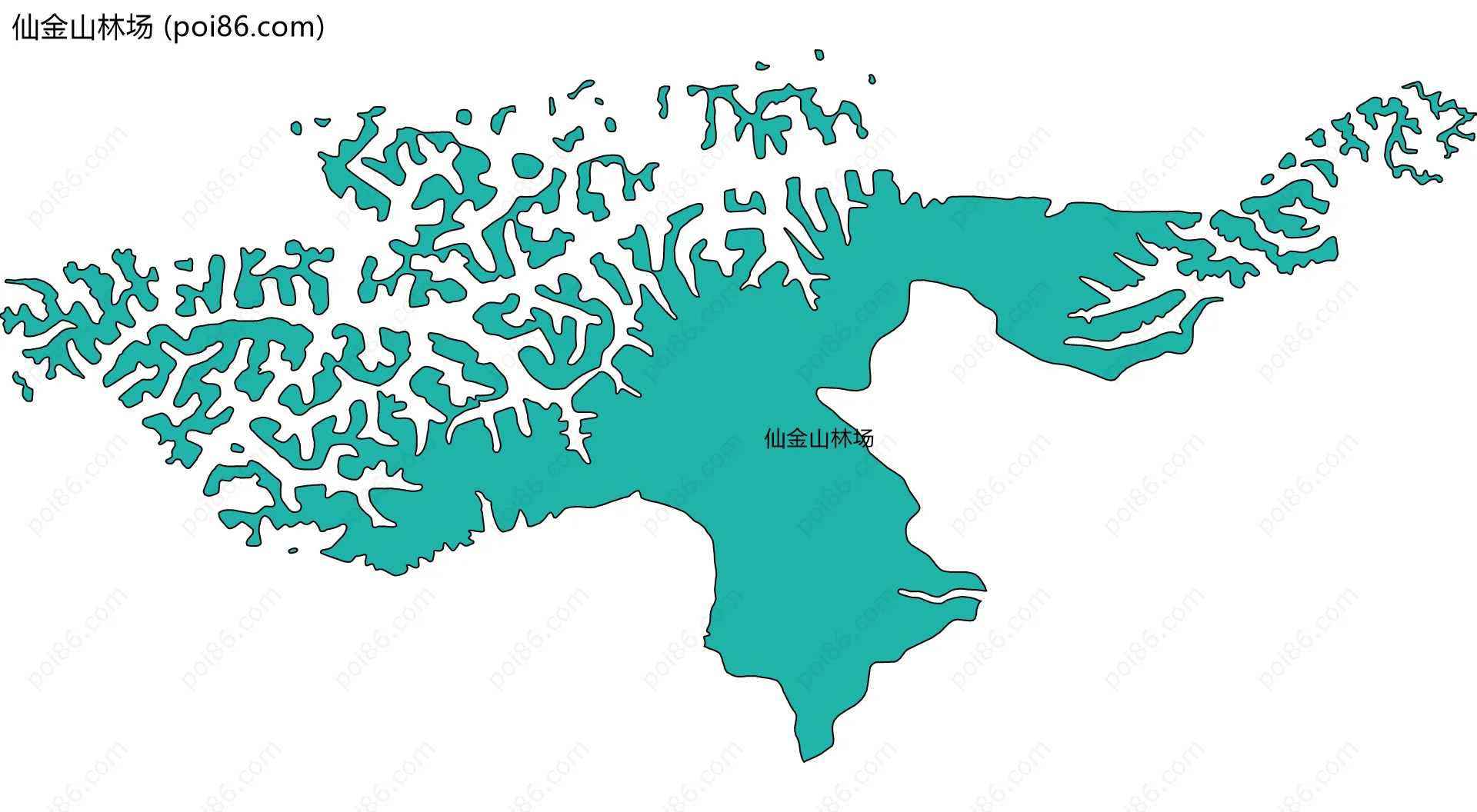 仙金山林场边界地图