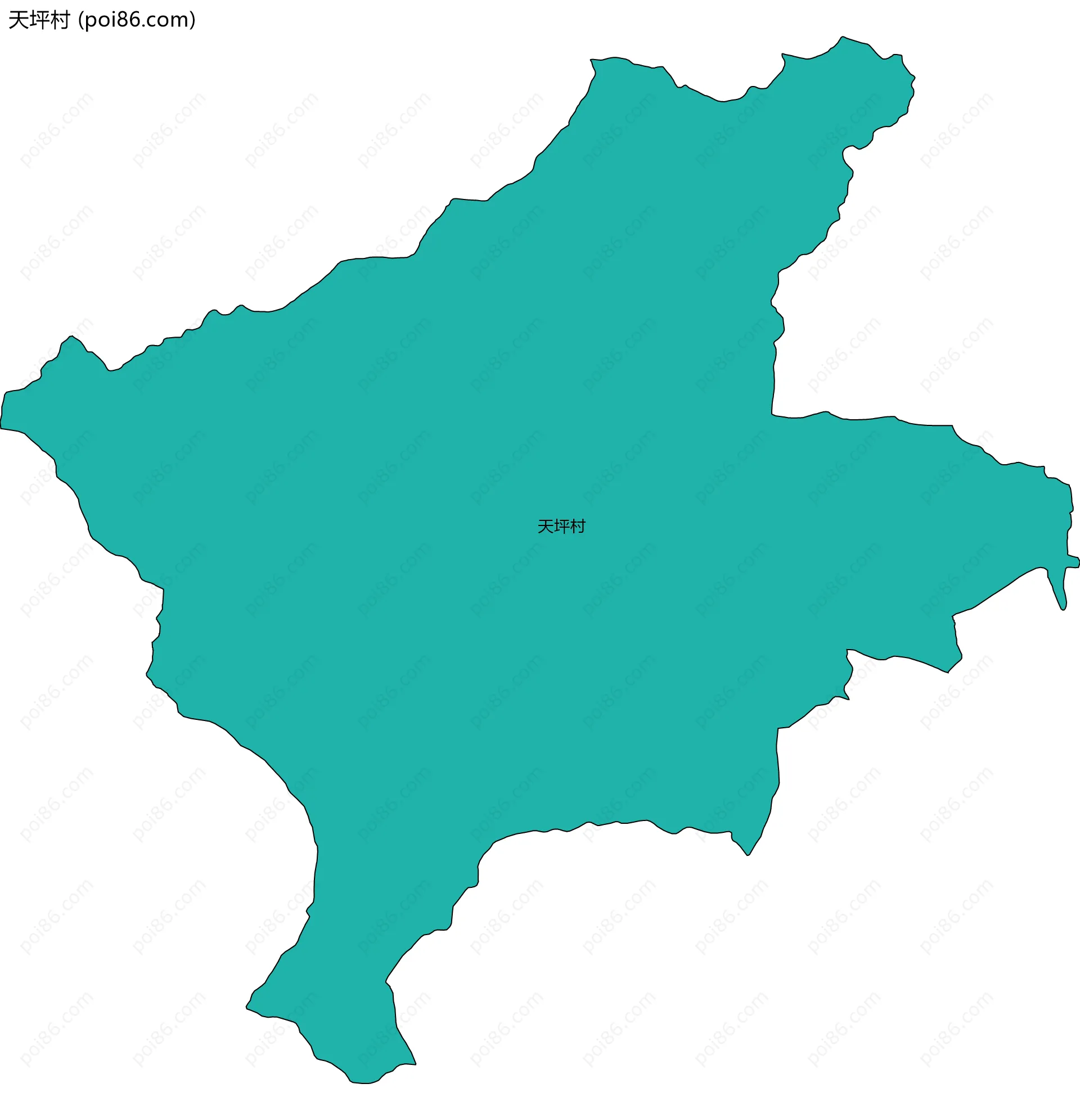 天坪村边界地图