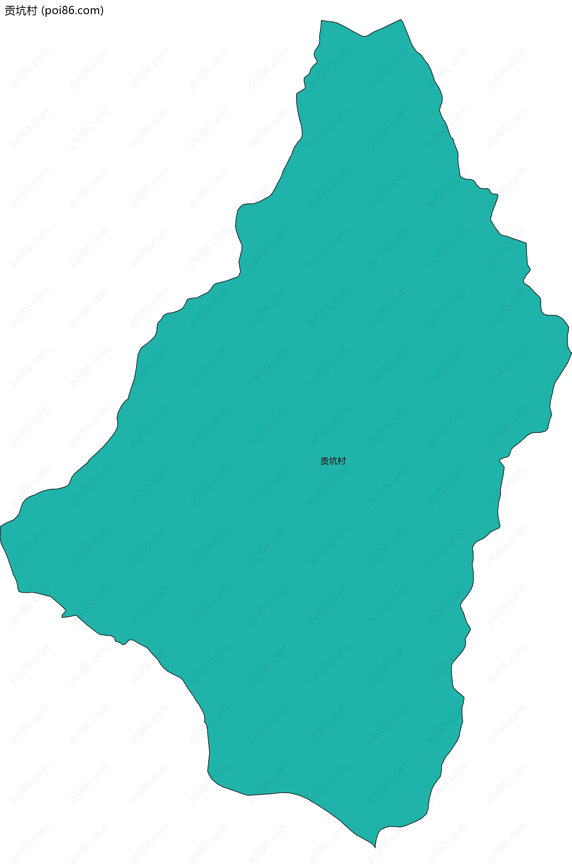 贡坑村边界地图