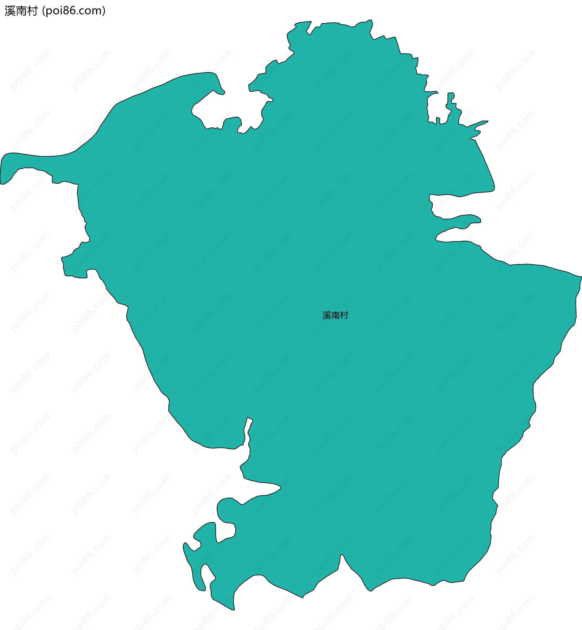 溪南村边界地图