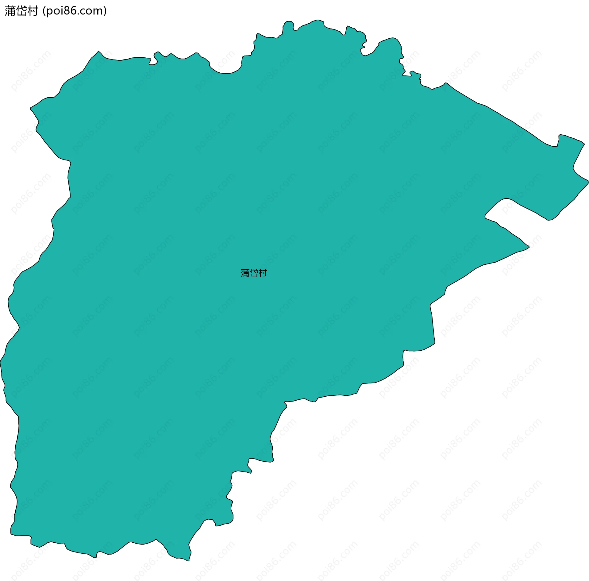 蒲岱村边界地图