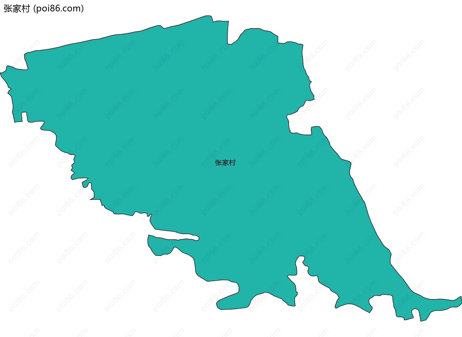 张家村边界地图