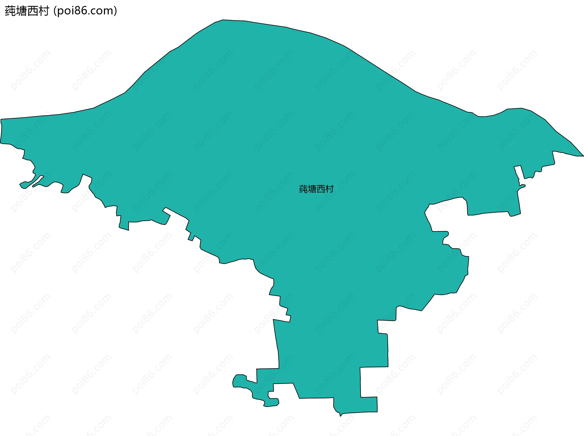 莼塘西村边界地图