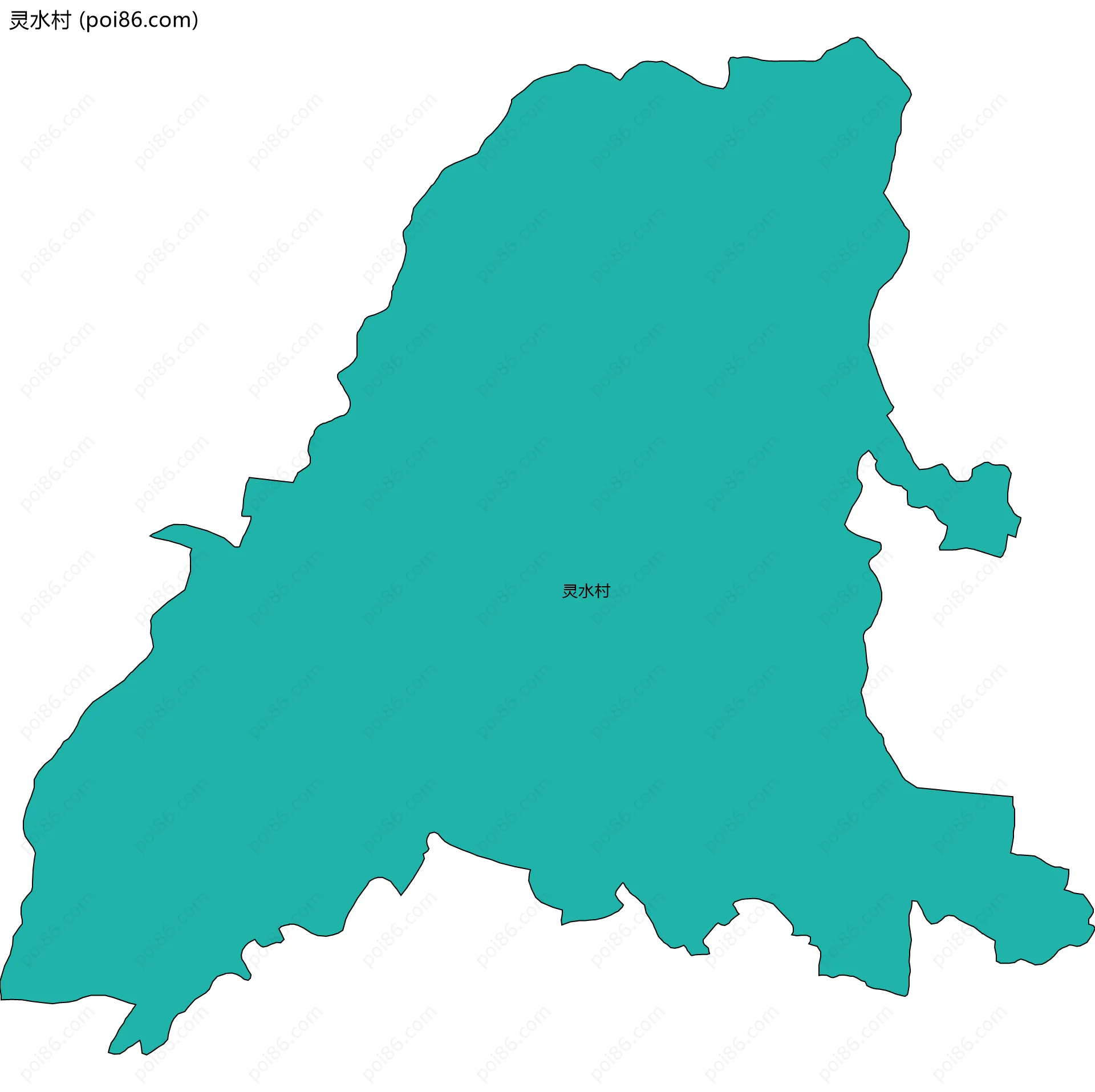 灵水村边界地图