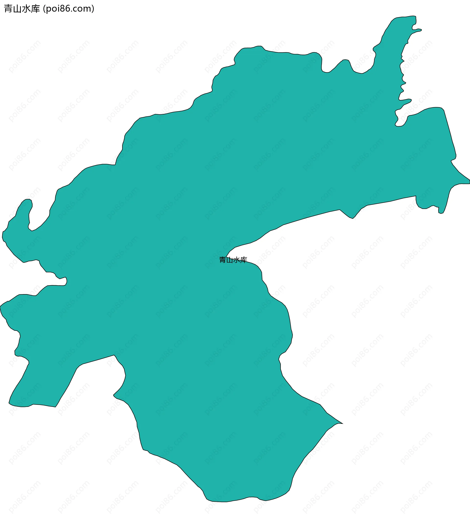 青山水库边界地图