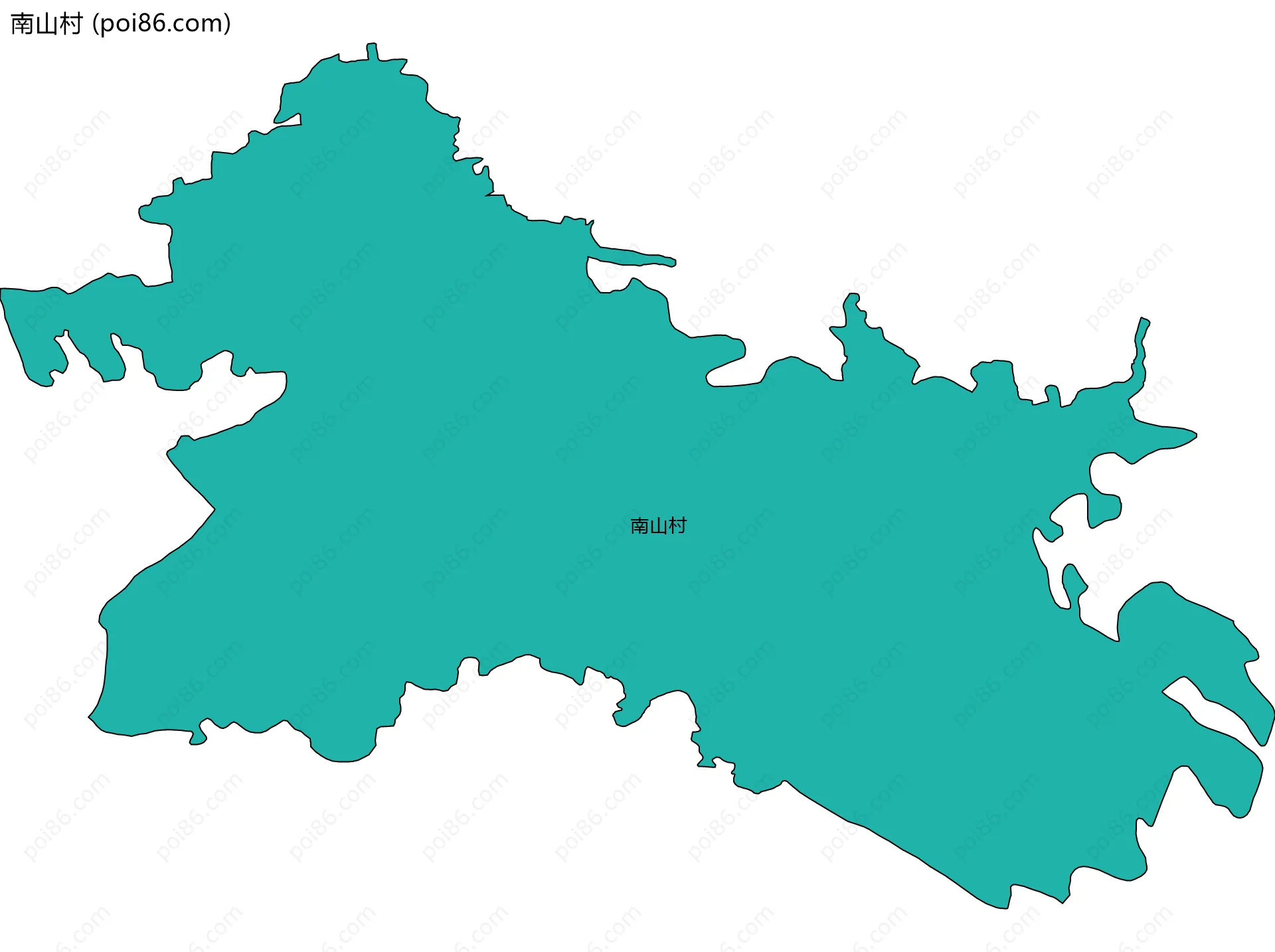 南山村边界地图