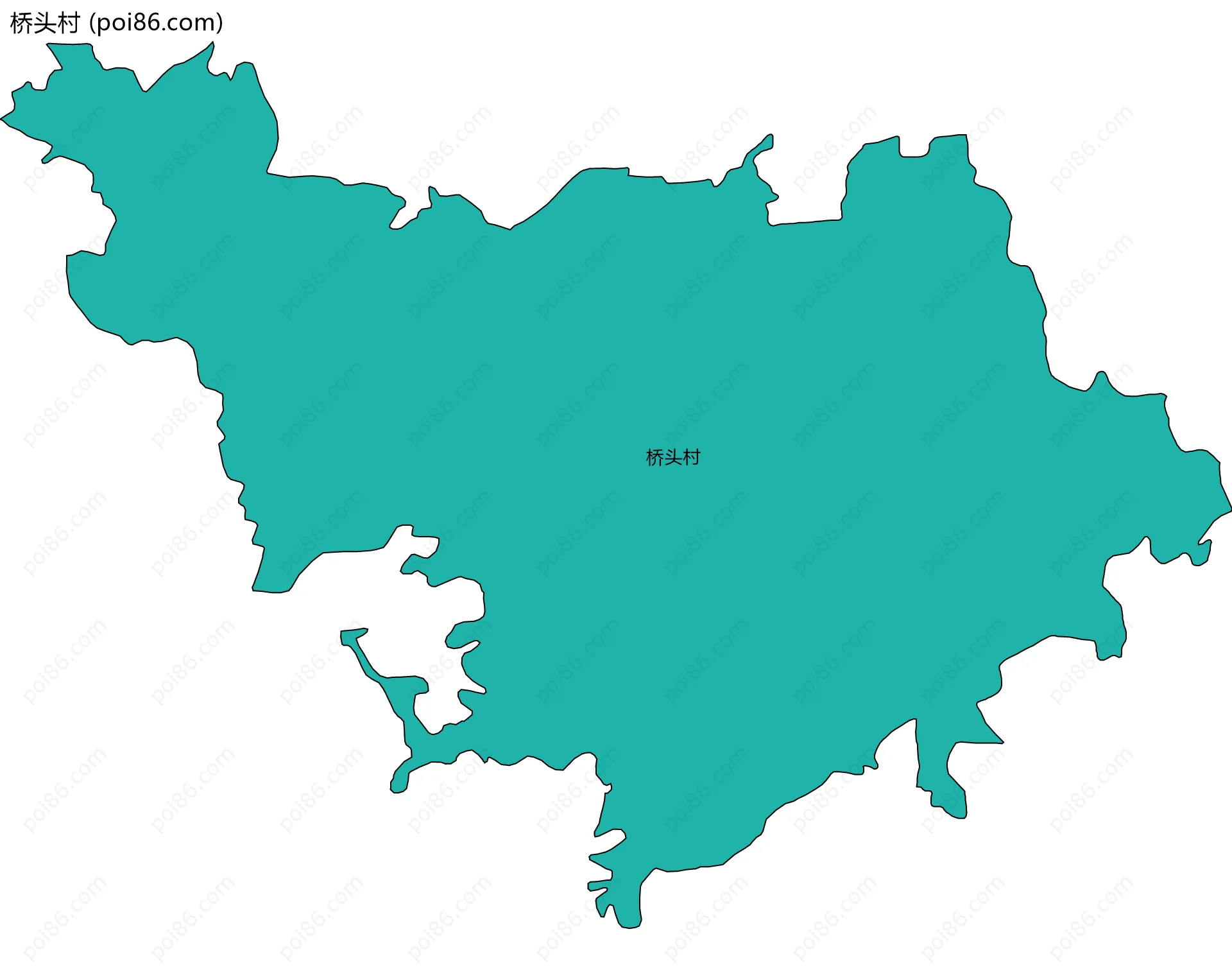 桥头村边界地图