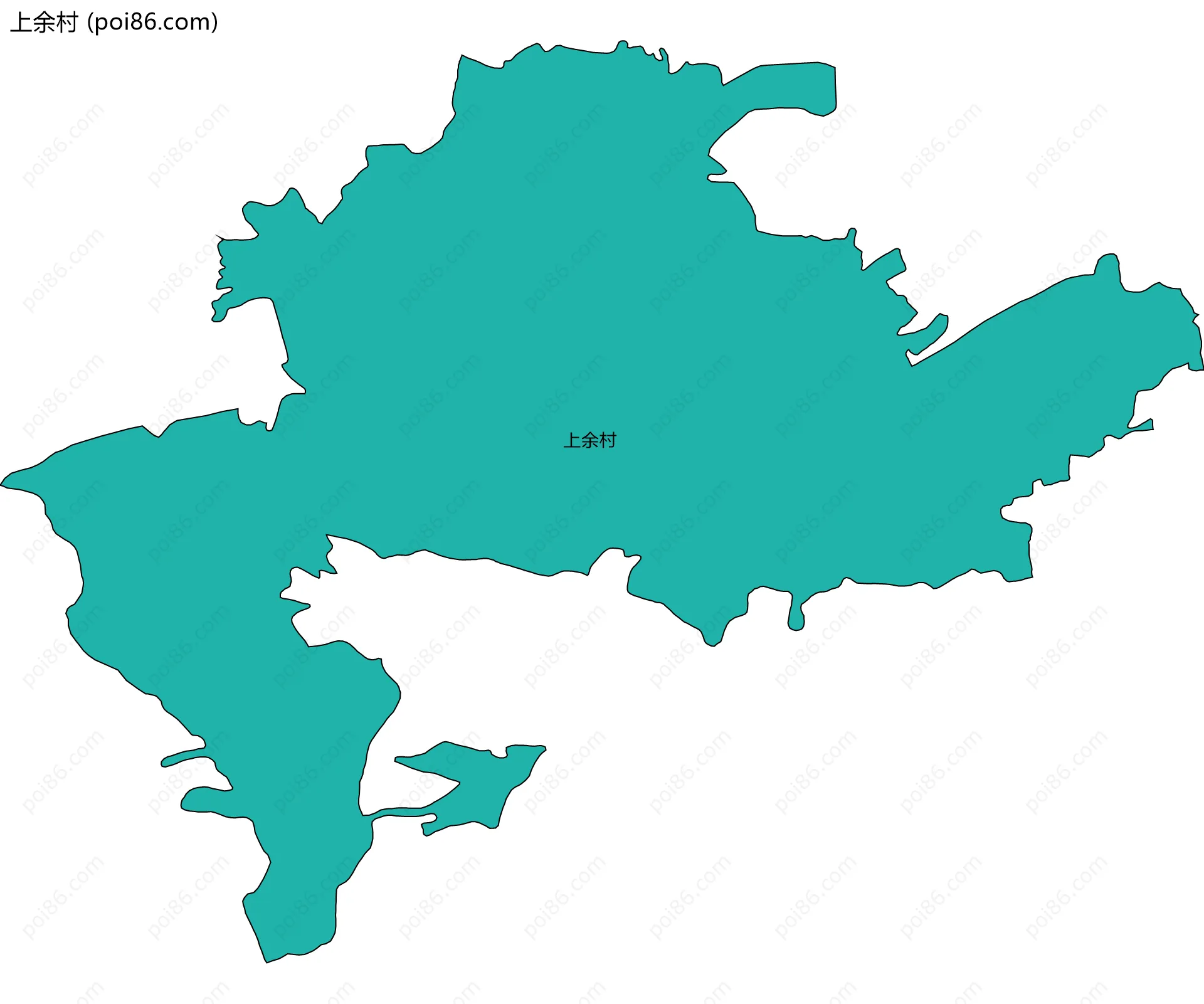 上余村边界地图