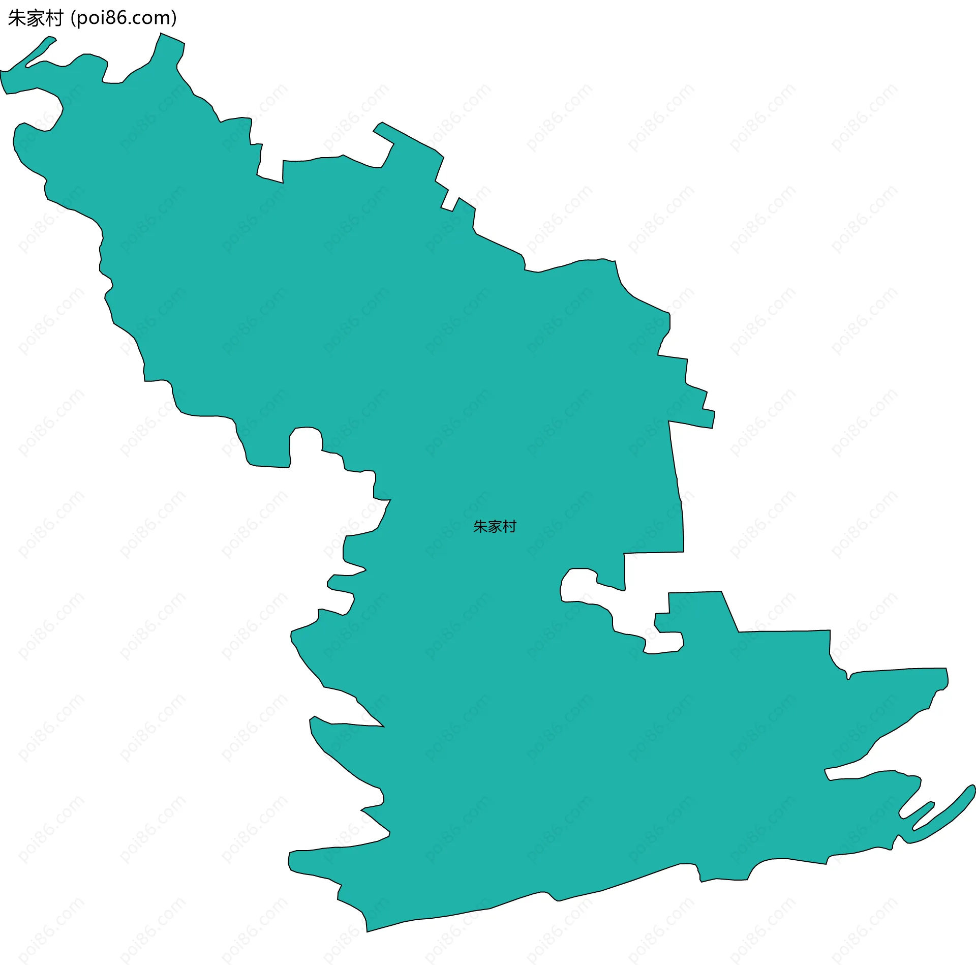 朱家村边界地图