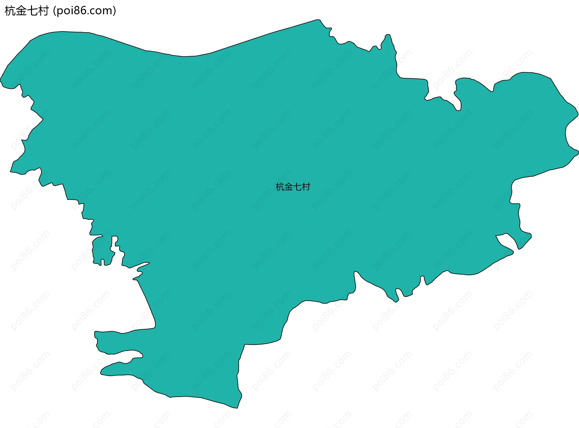 杭金七村边界地图