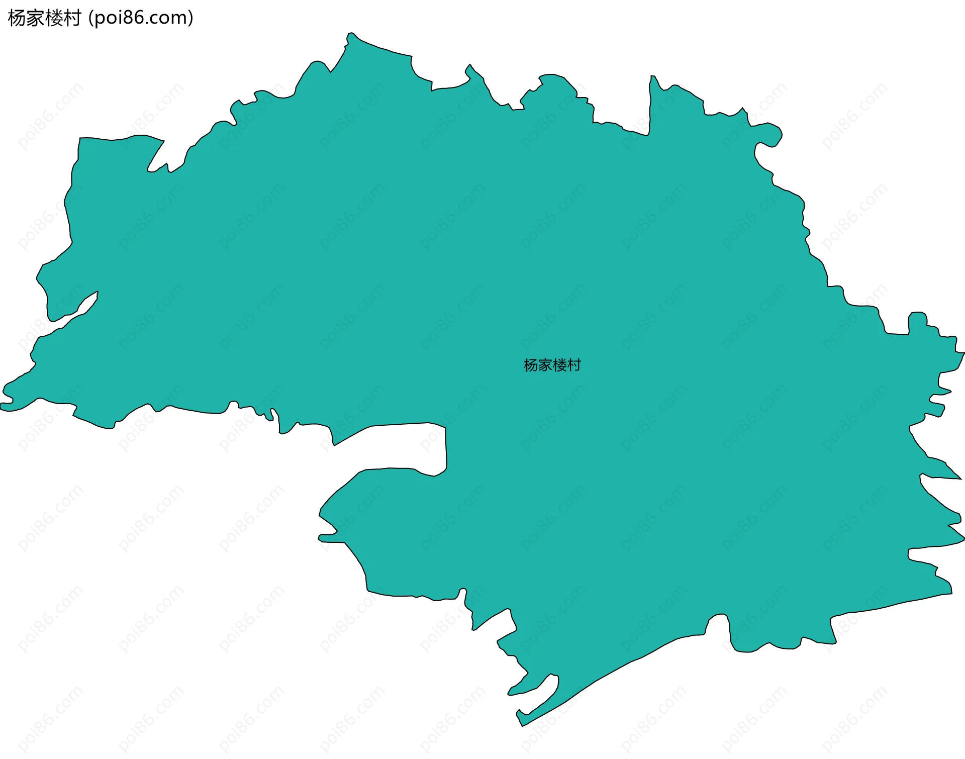 杨家楼村边界地图