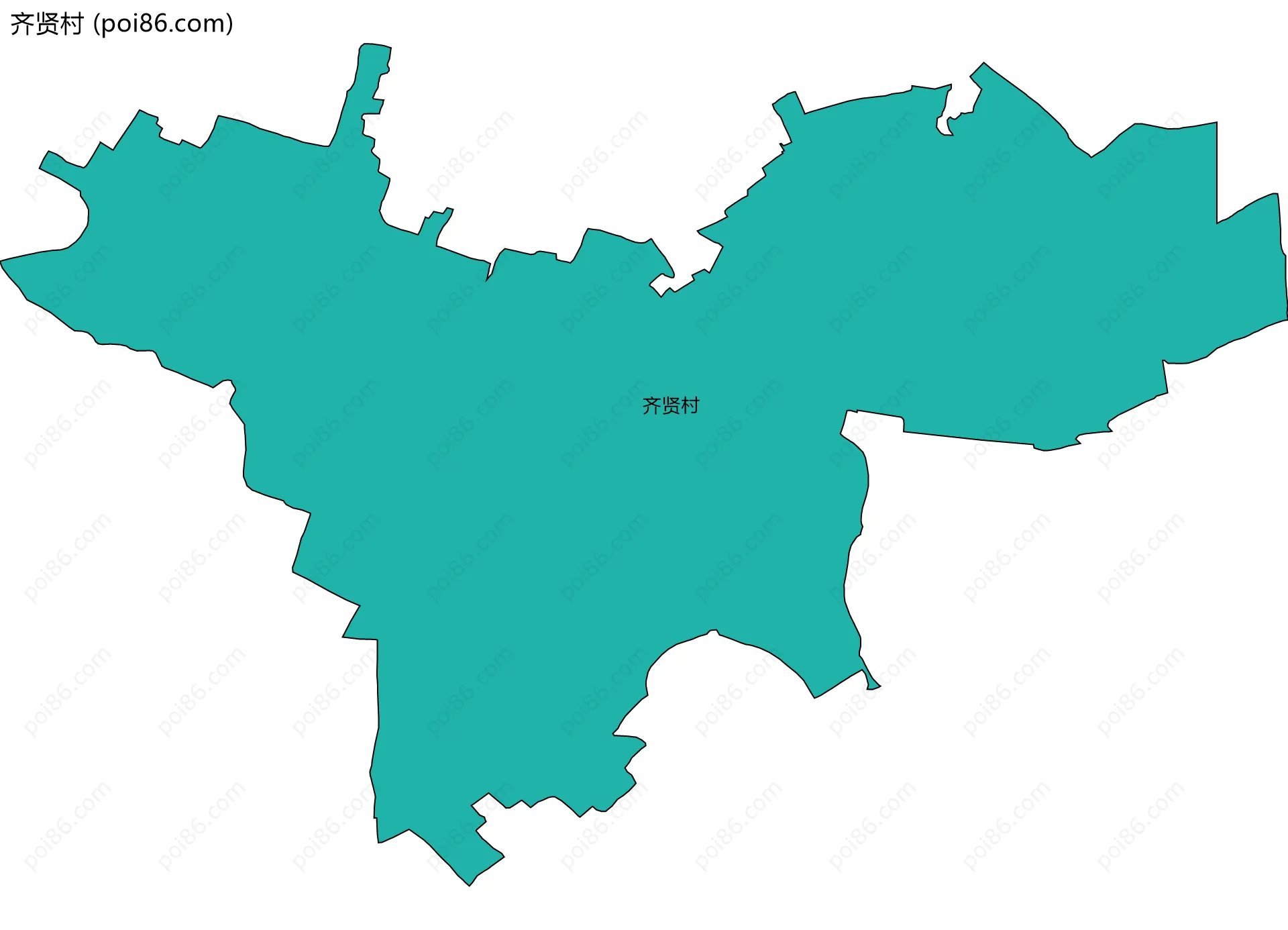 齐贤村边界地图