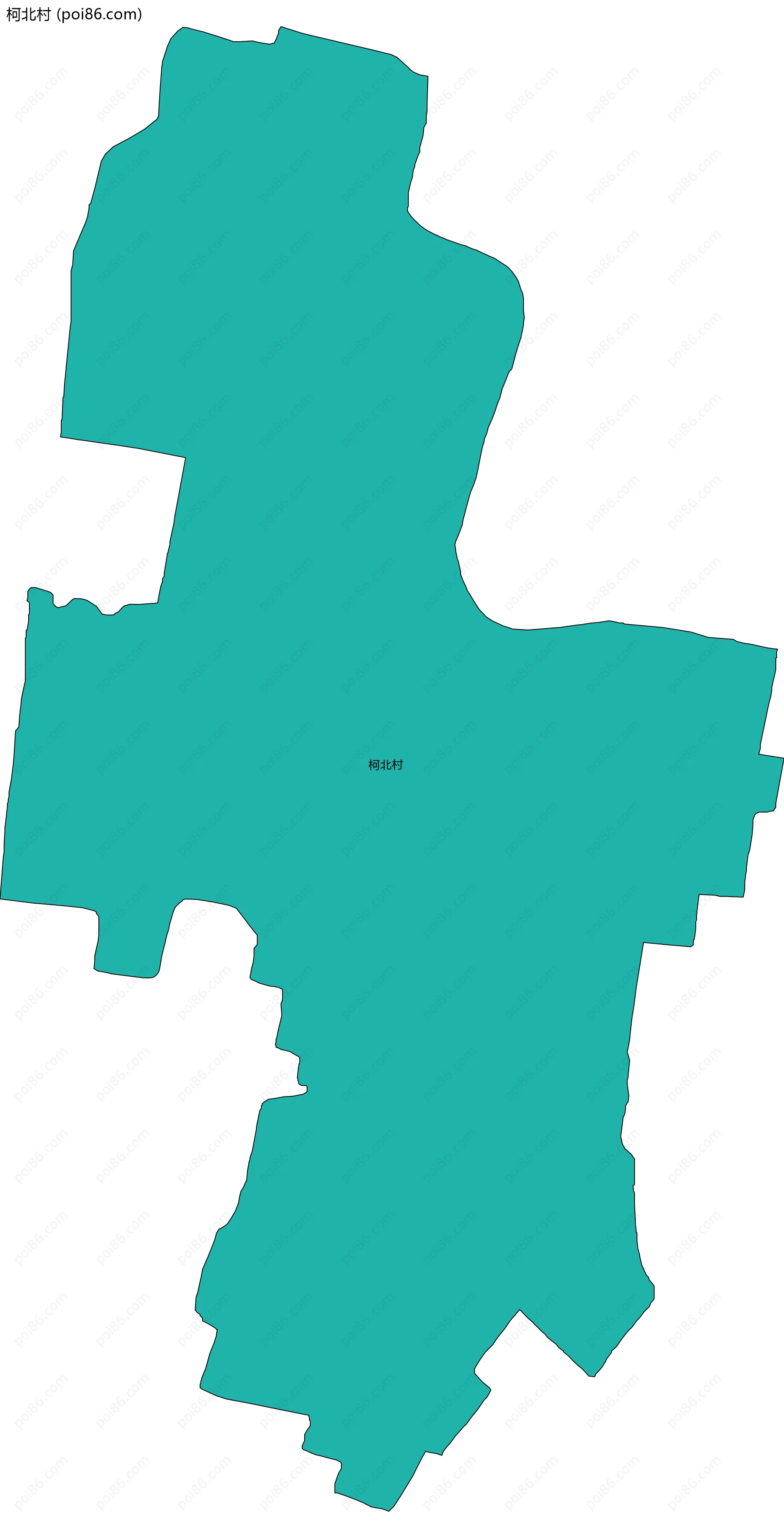 柯北村边界地图