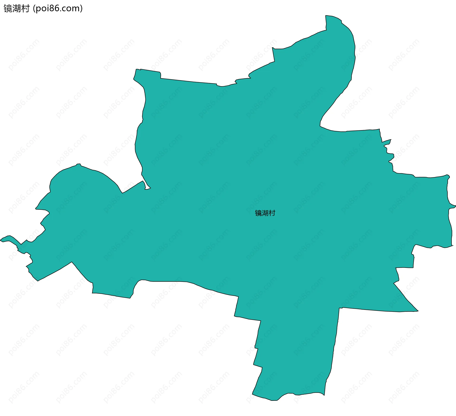 镜湖村边界地图