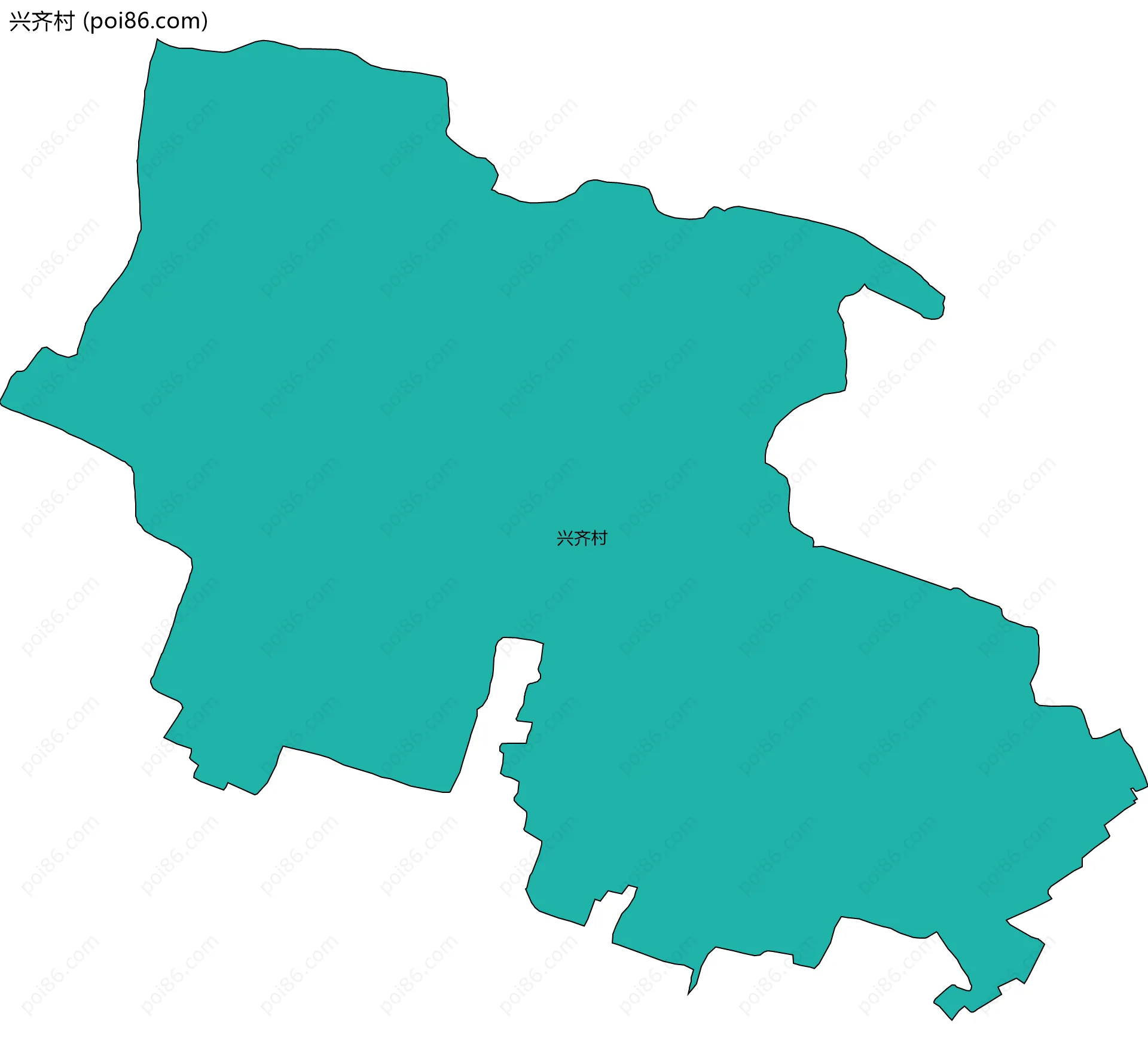 兴齐村边界地图