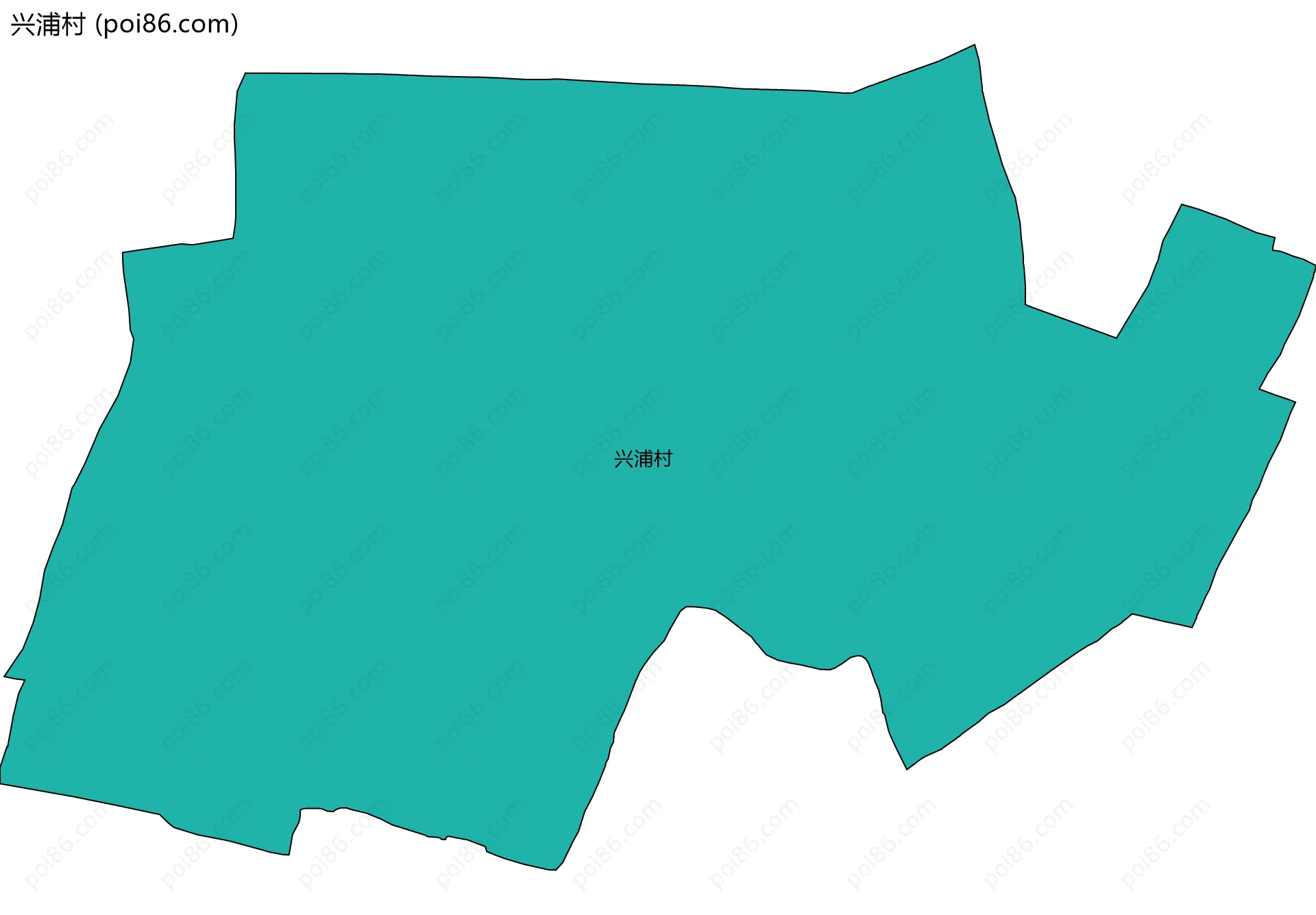 兴浦村边界地图