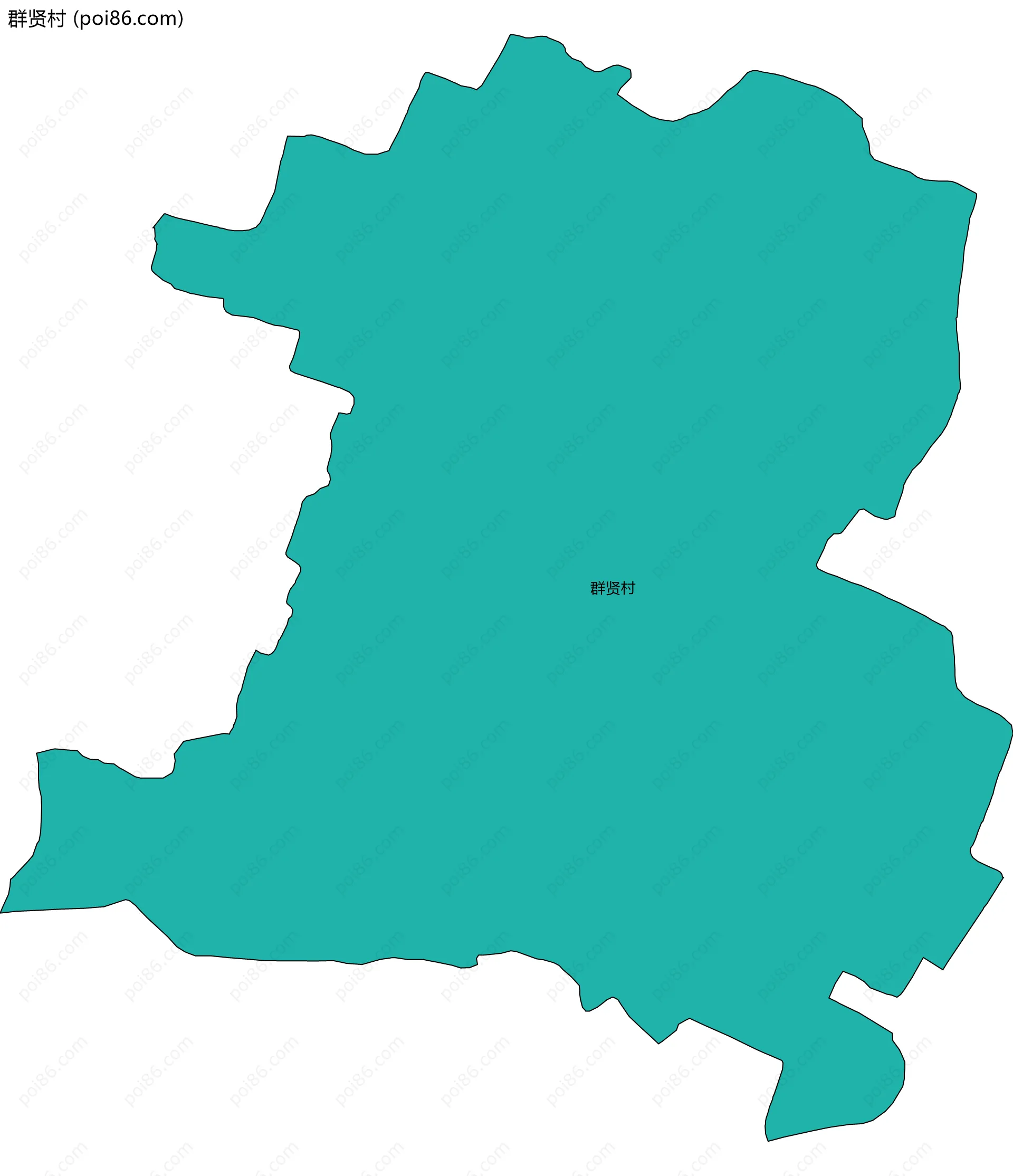 群贤村边界地图