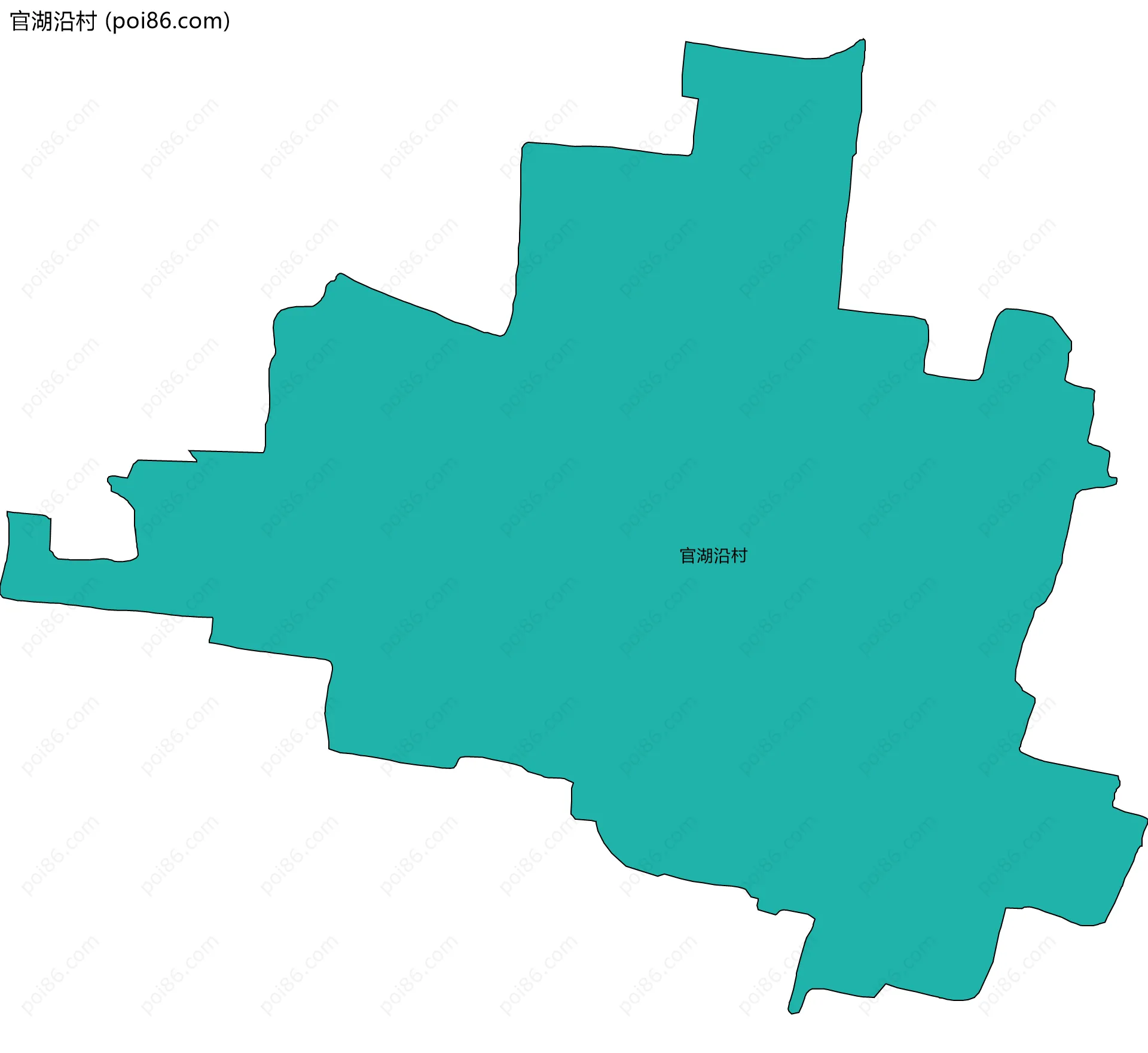 官湖沿村边界地图