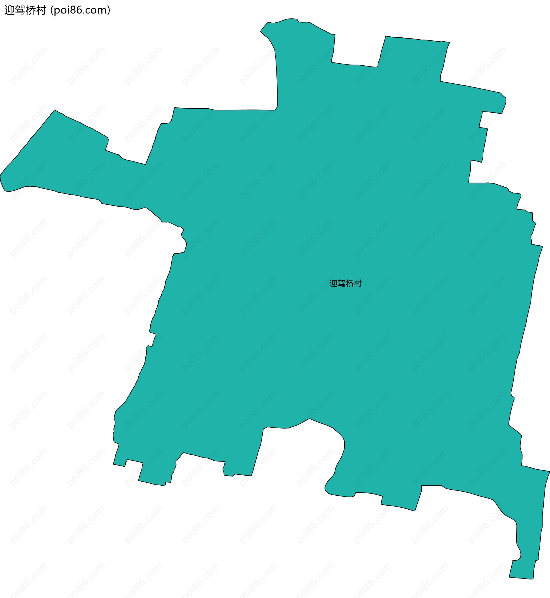 迎驾桥村边界地图