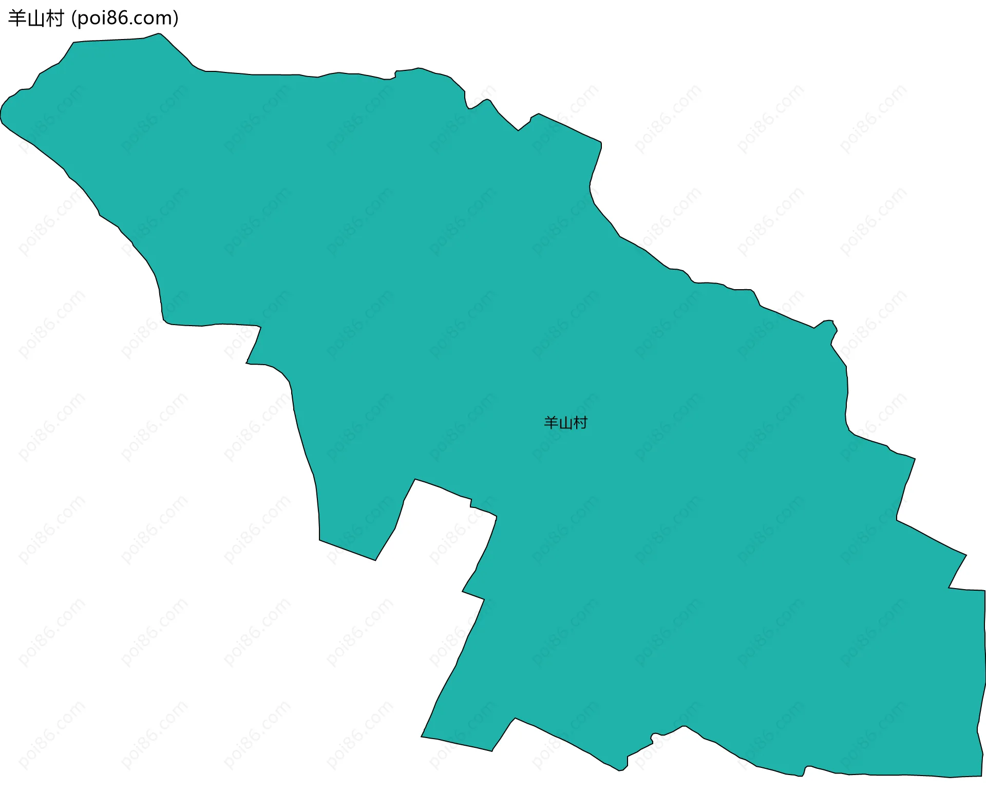 羊山村边界地图