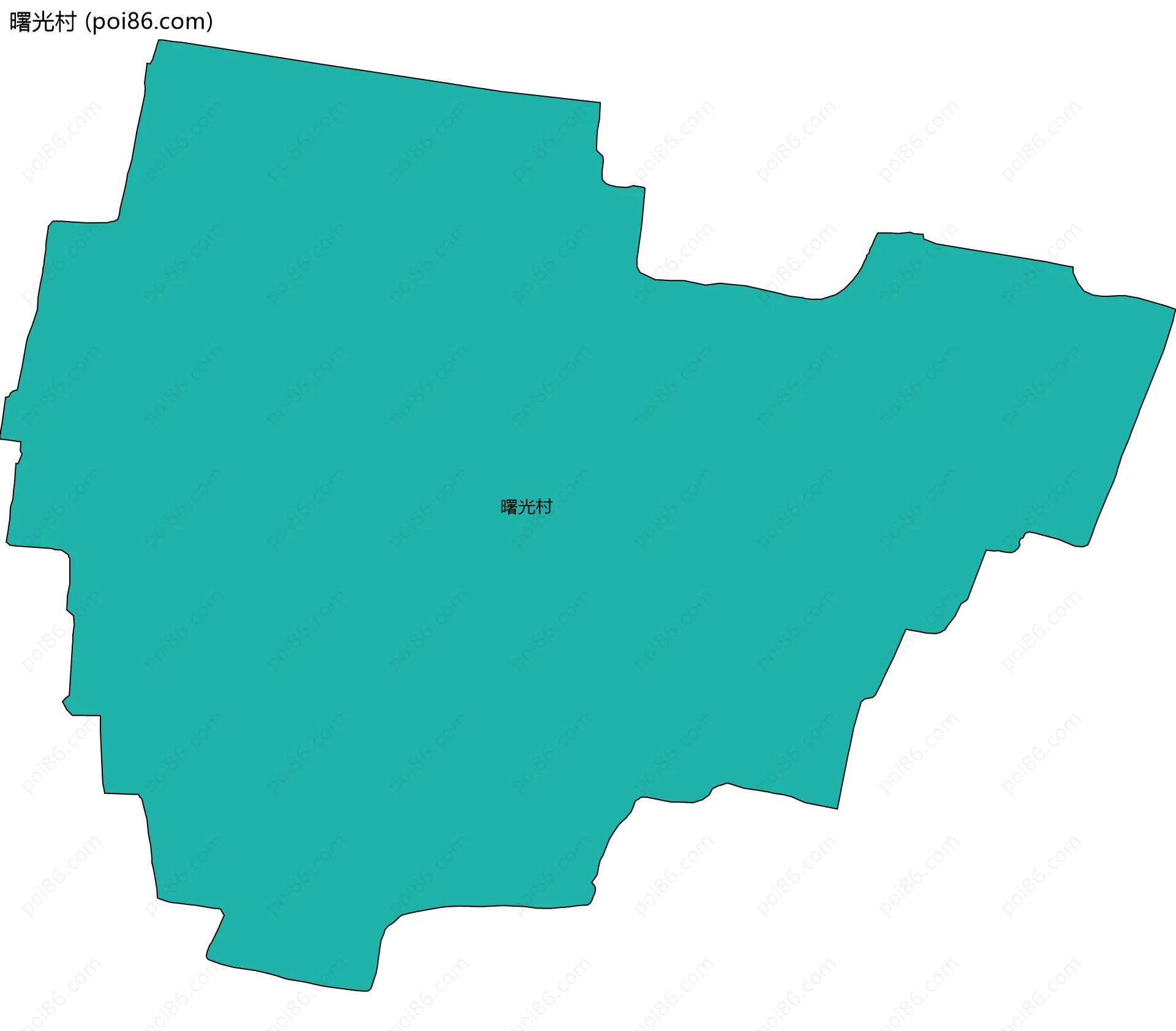曙光村边界地图