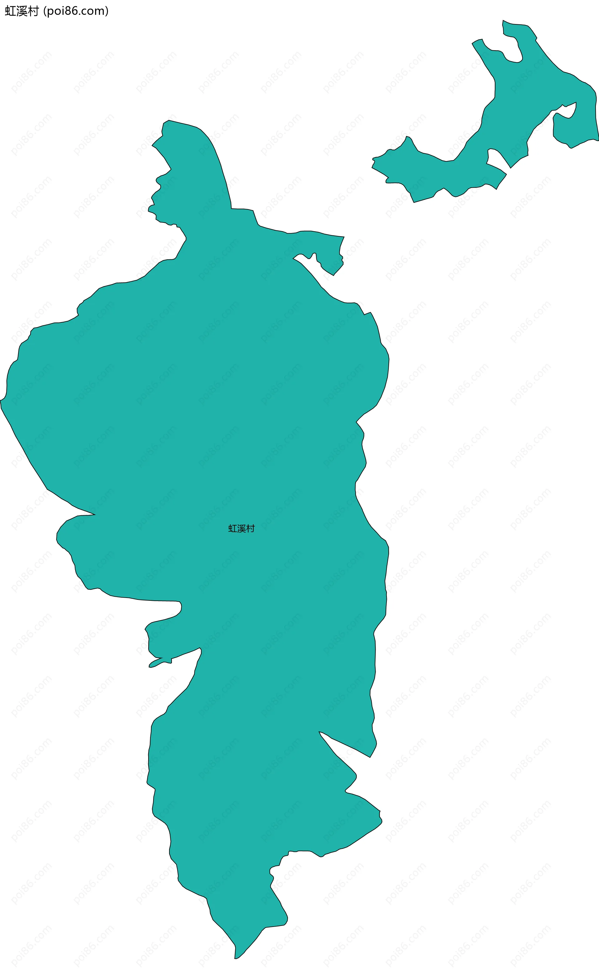 虹溪村边界地图