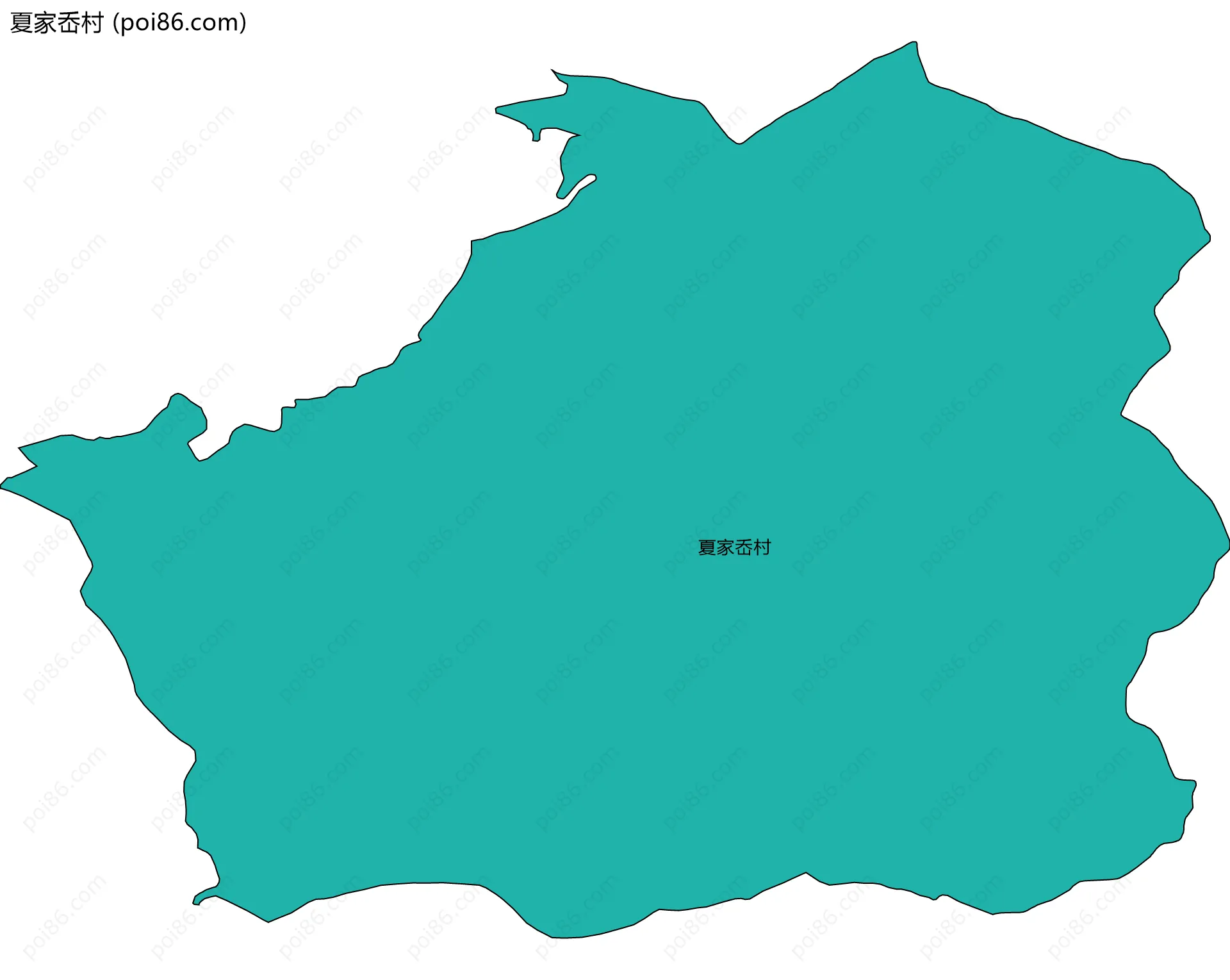 夏家岙村边界地图