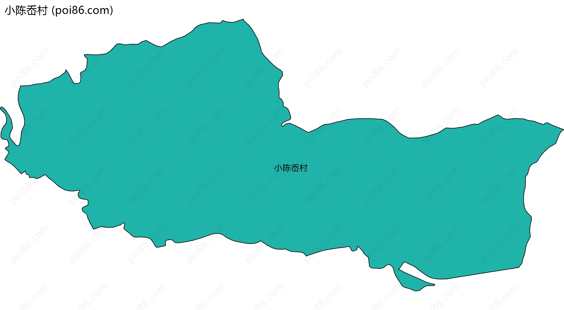 小陈岙村边界地图