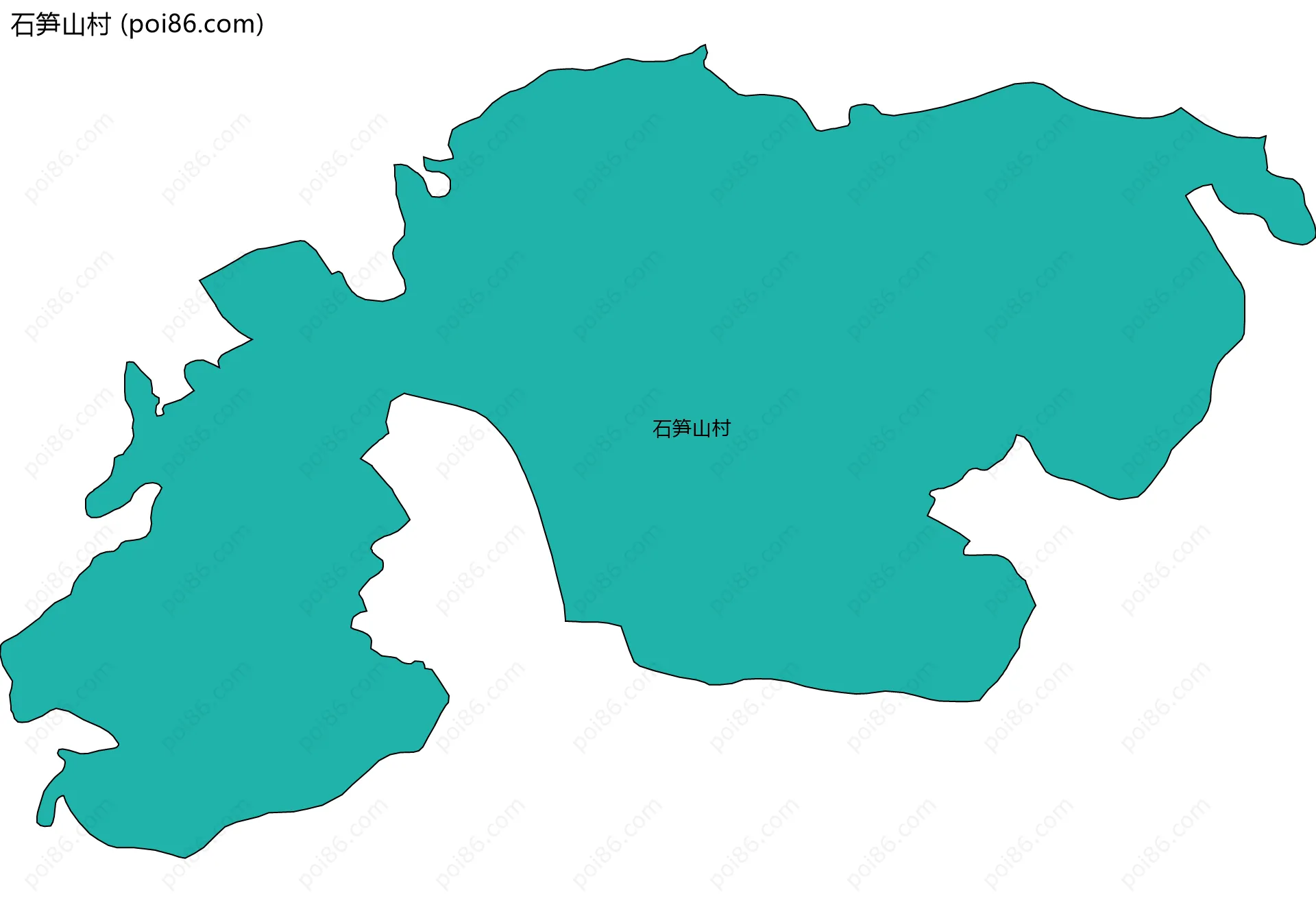 石笋山村边界地图