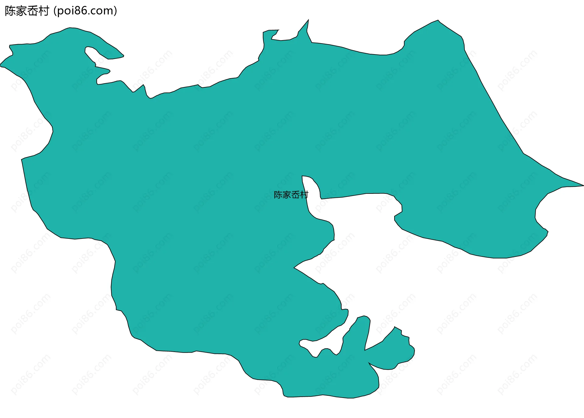 陈家岙村边界地图
