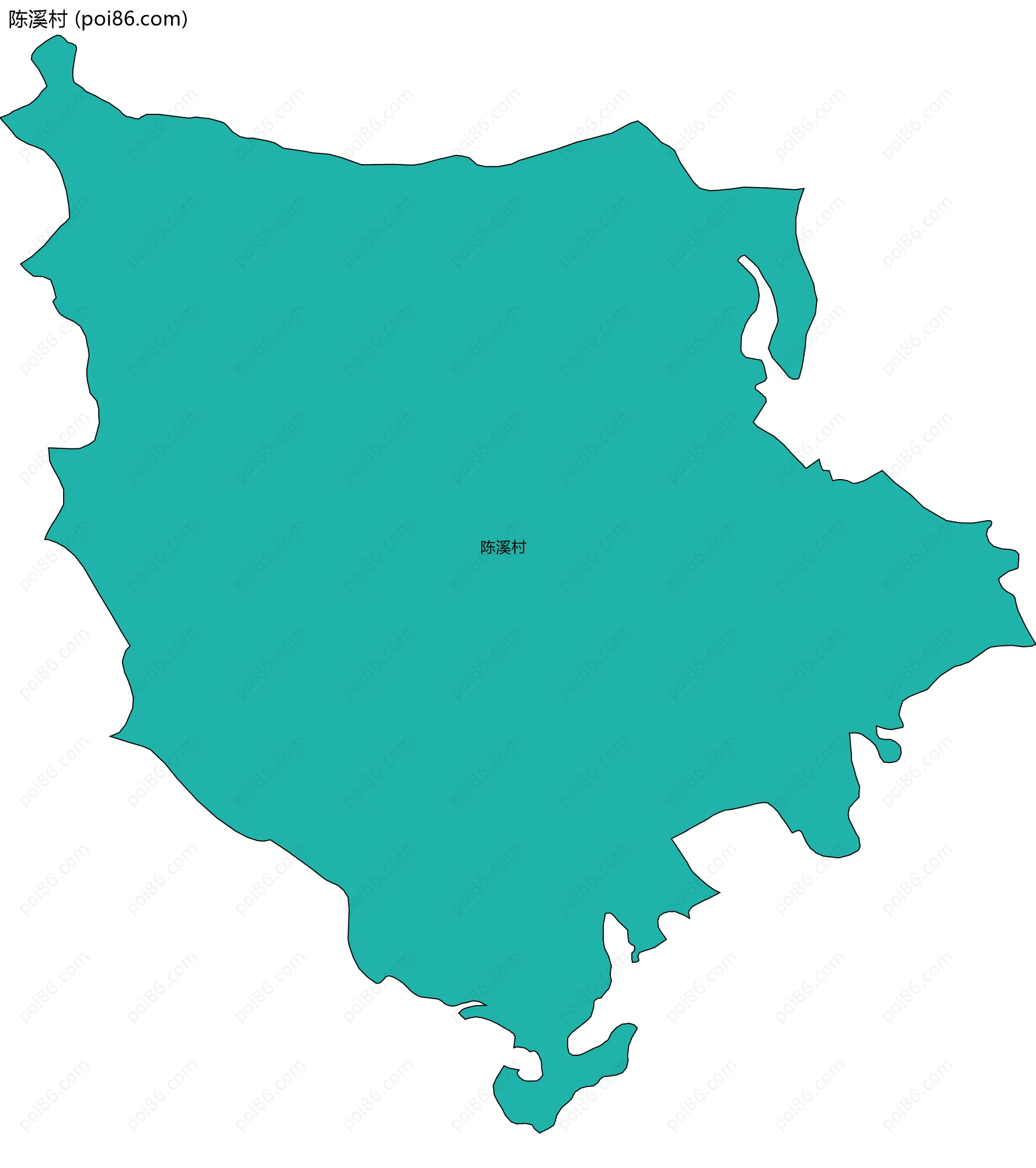 陈溪村边界地图