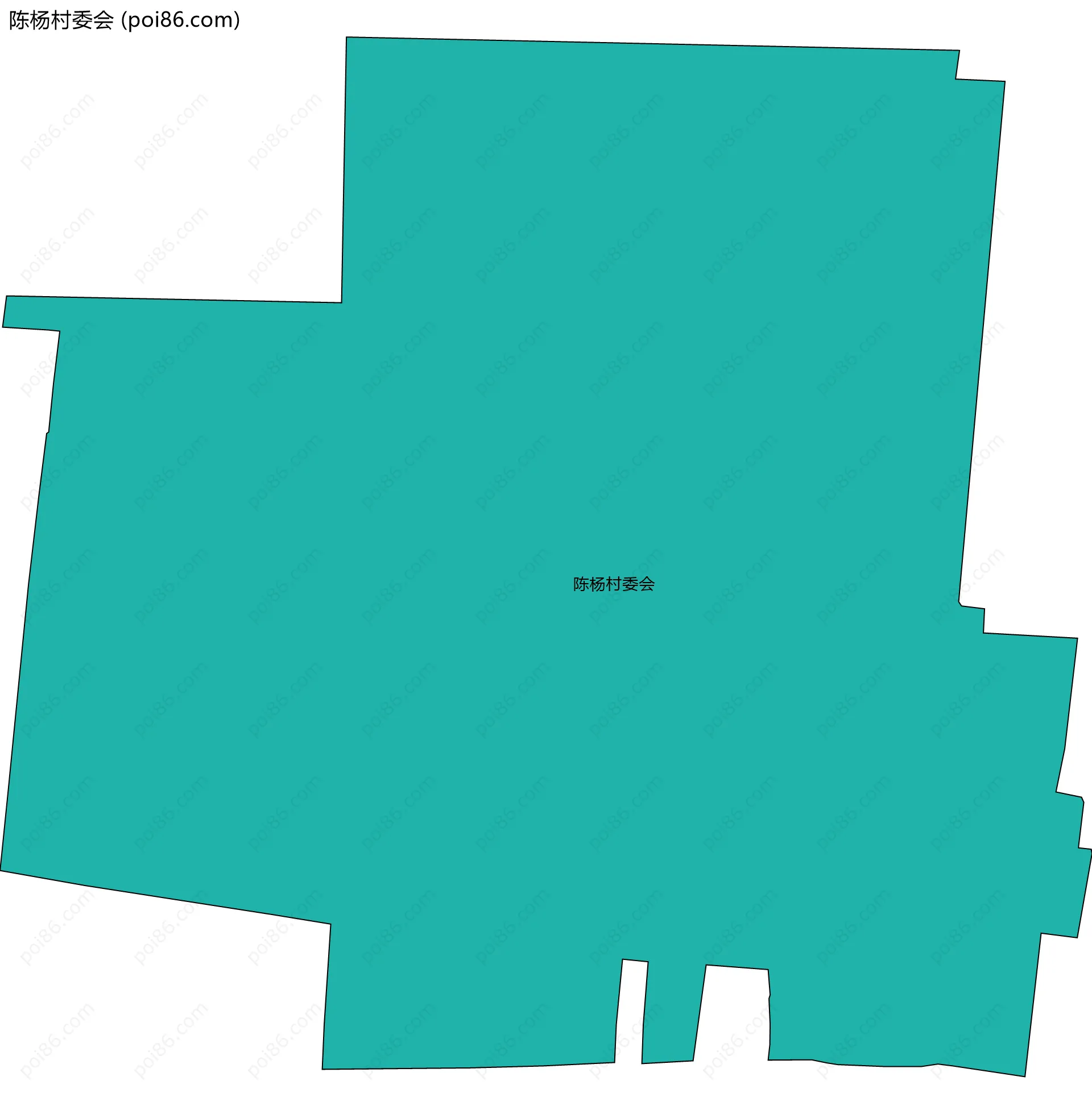 陈杨村委会边界地图