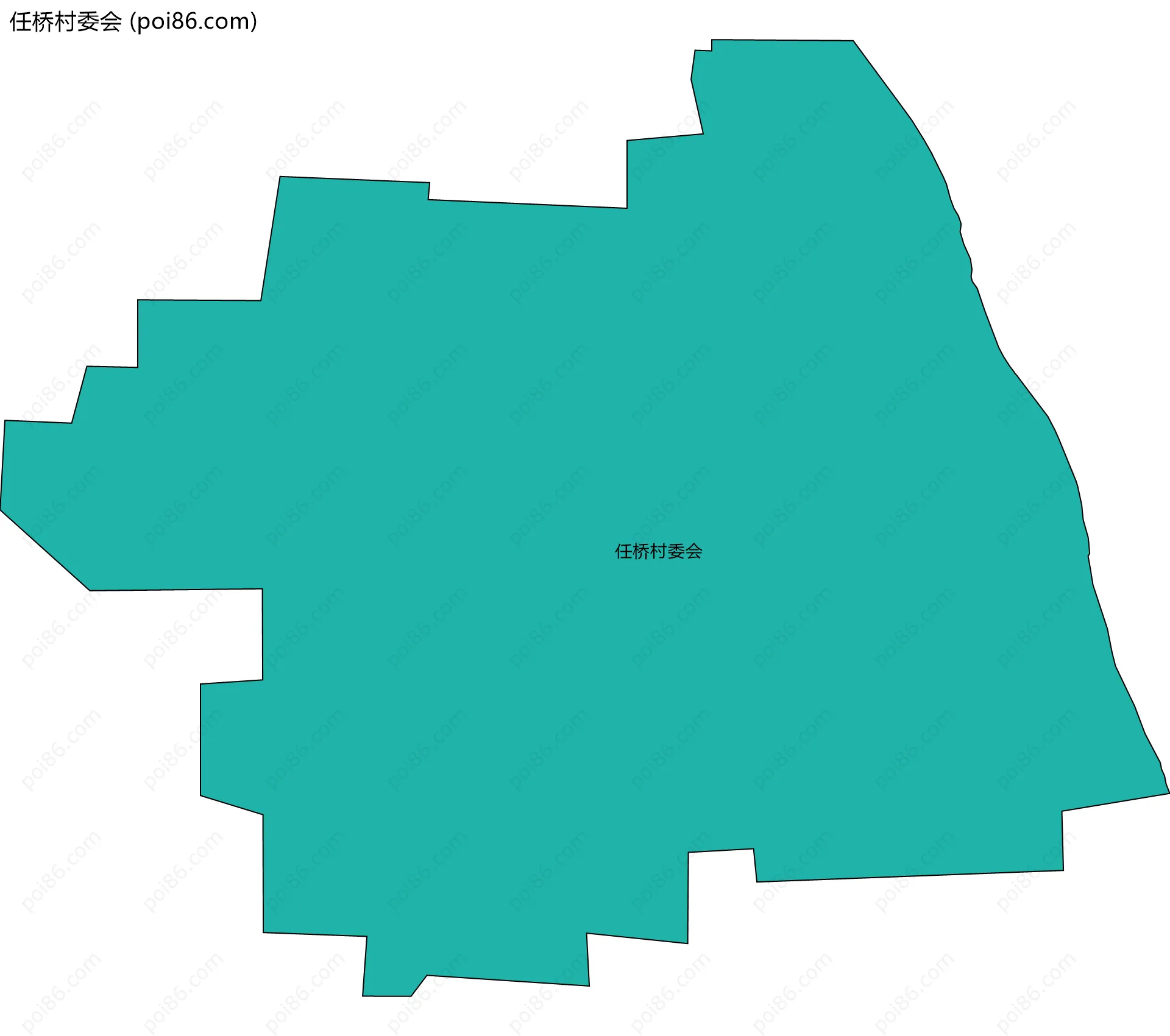 任桥村委会边界地图