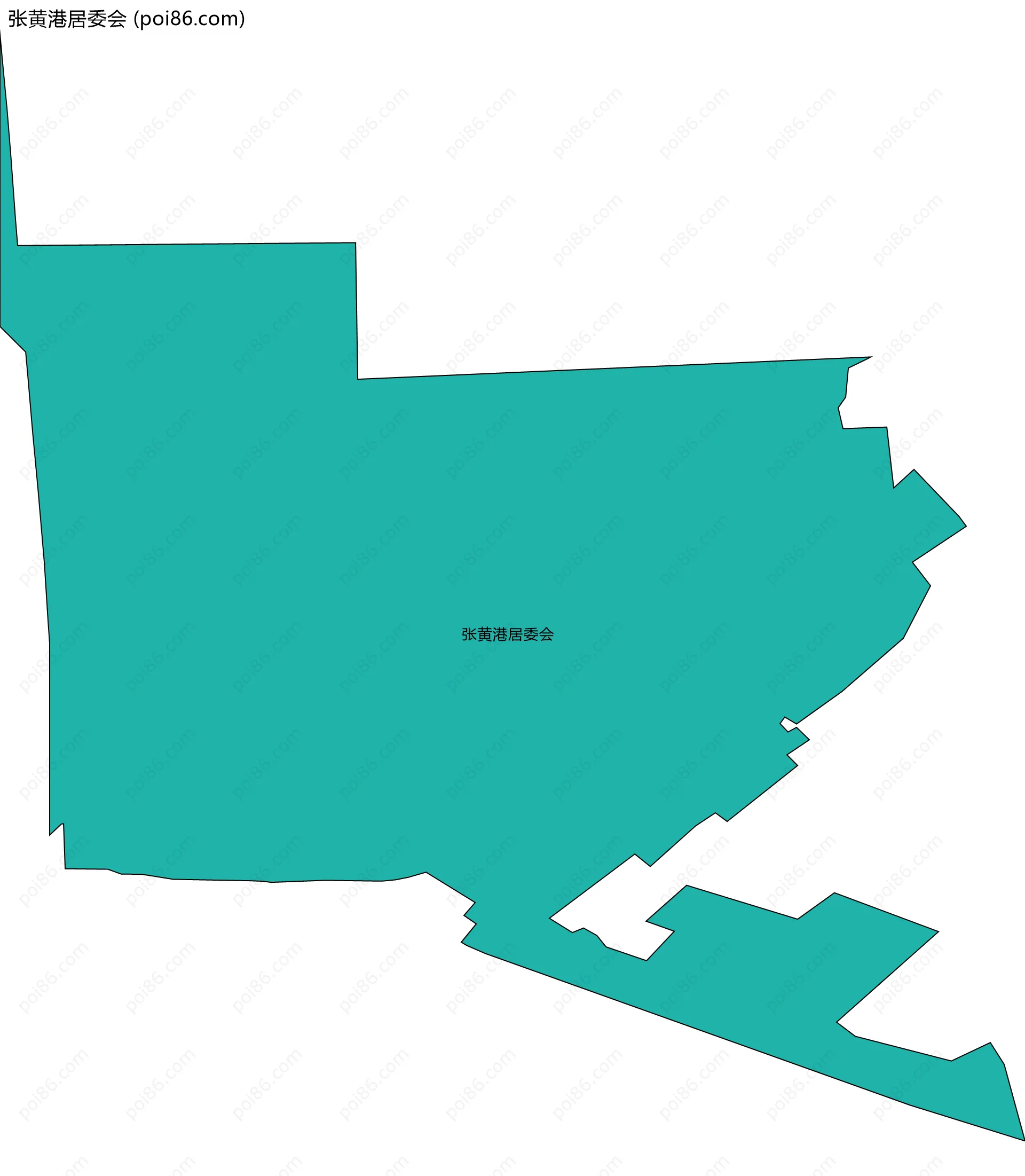 张黄港居委会边界地图