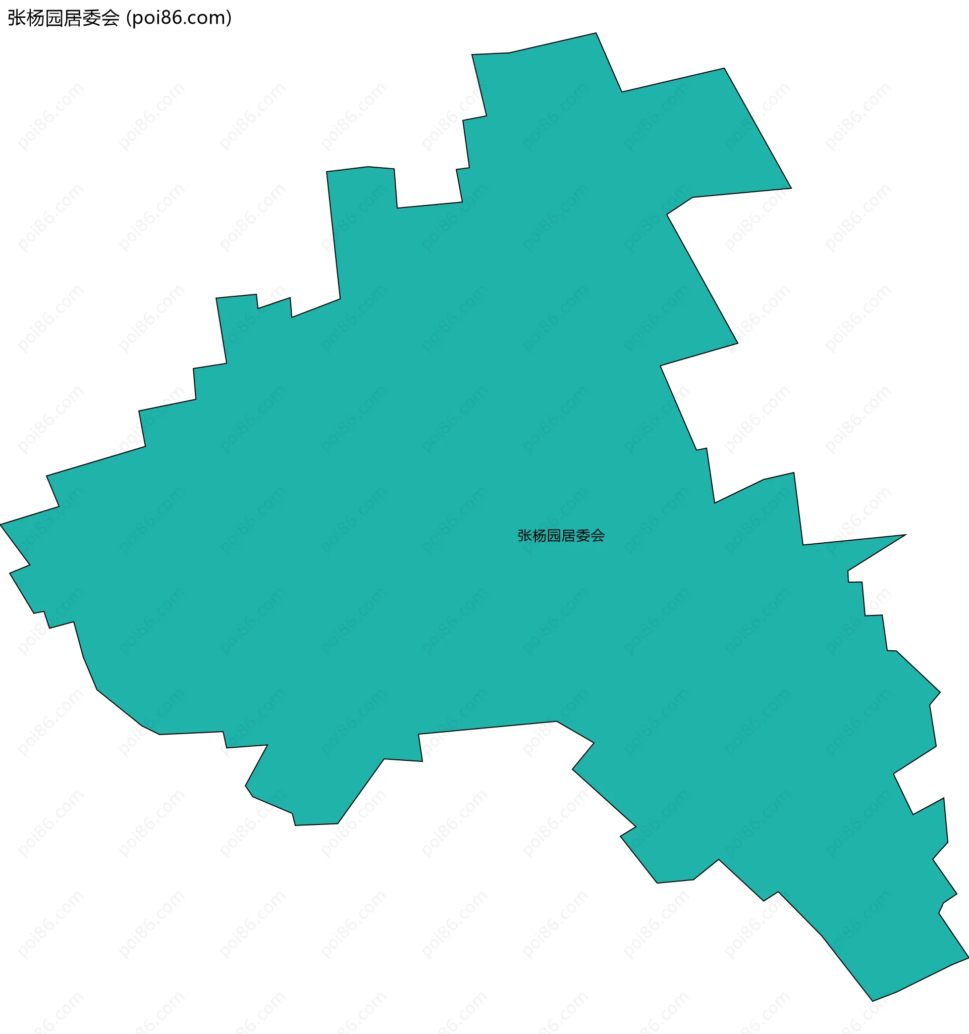 张杨园居委会边界地图