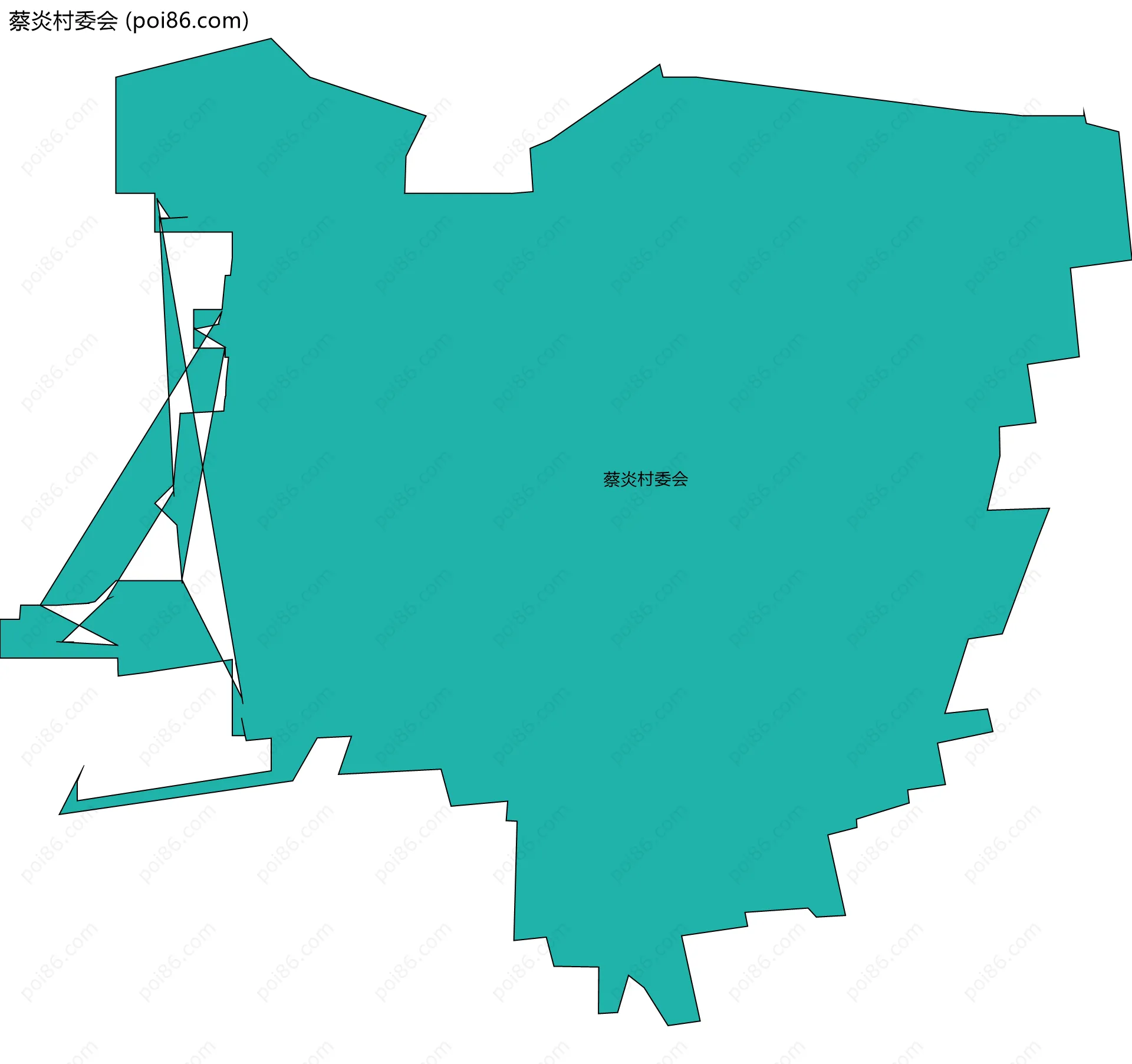 蔡炎村委会边界地图