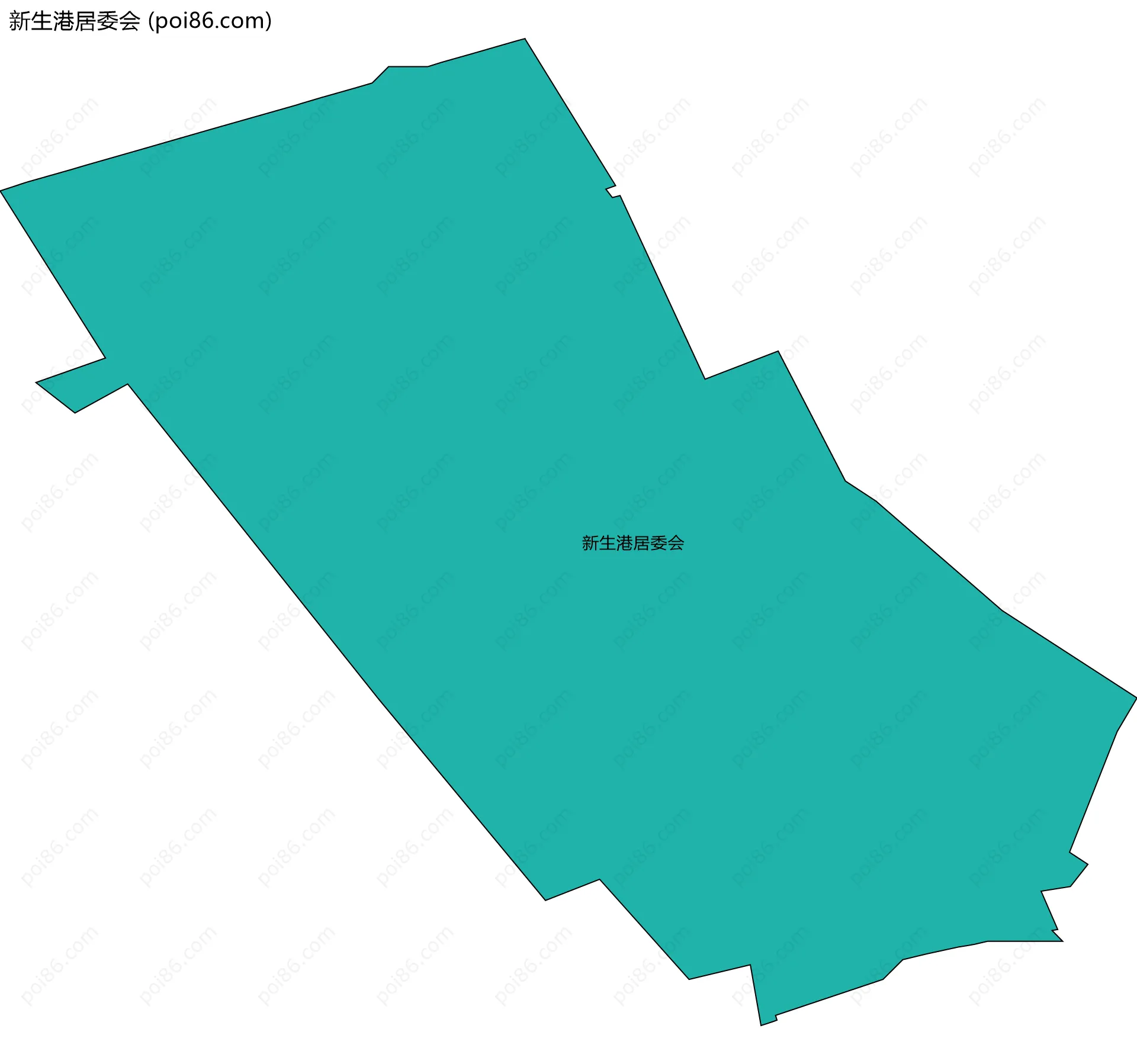 新生港居委会边界地图